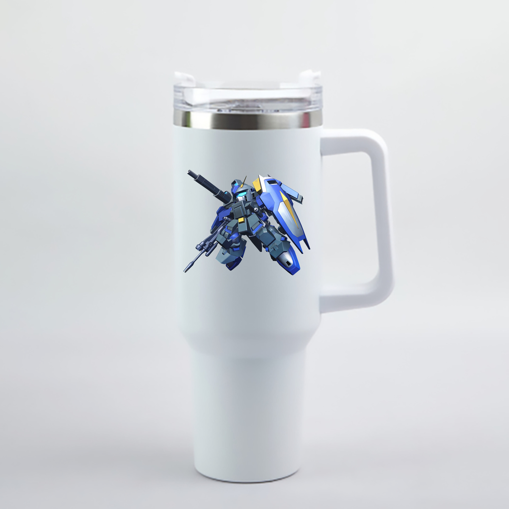（画像用） 機動戦士ガンダム Mobile Suit Gundam 1200mL車用タンブラー - クリスタルステッカー（プラスチックストロー付き）