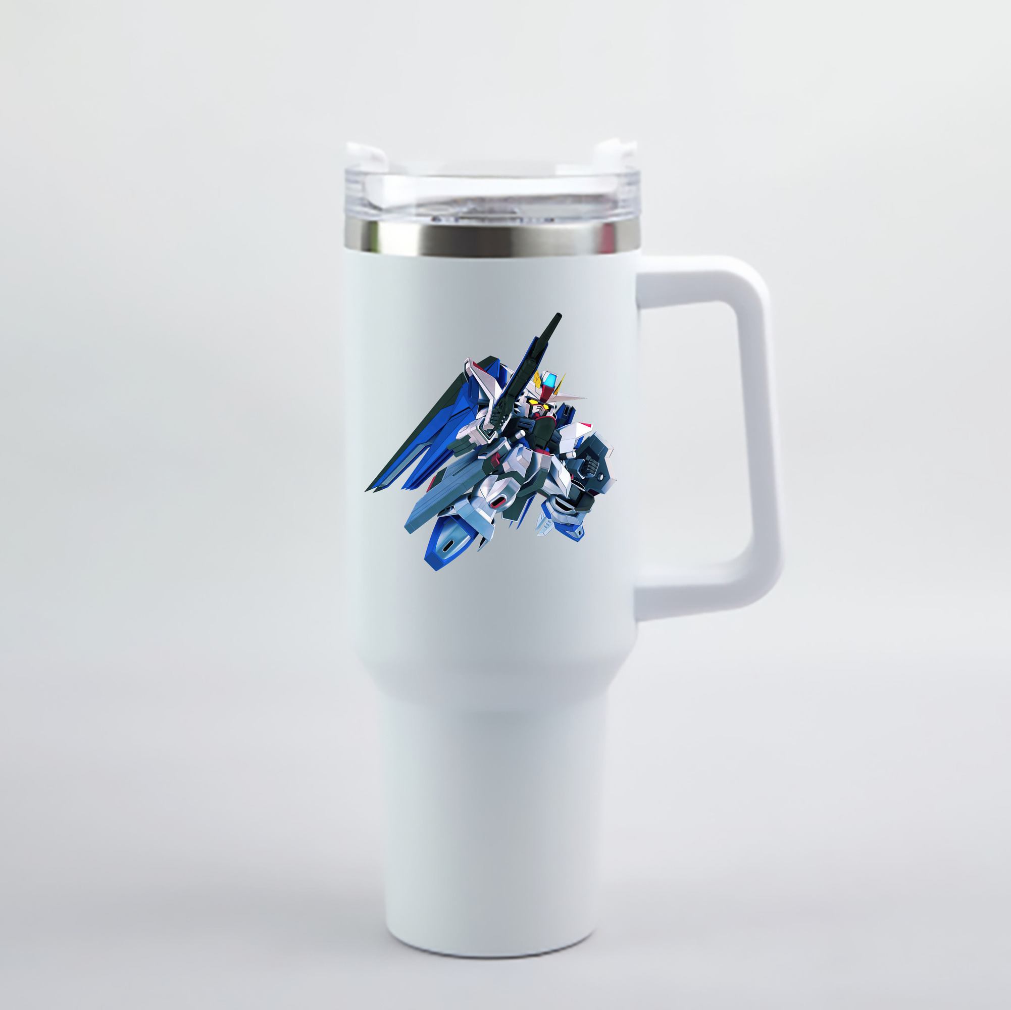 （画像用） 機動戦士ガンダム Mobile Suit Gundam 1200mL車用タンブラー - クリスタルステッカー（プラスチックストロー付き）