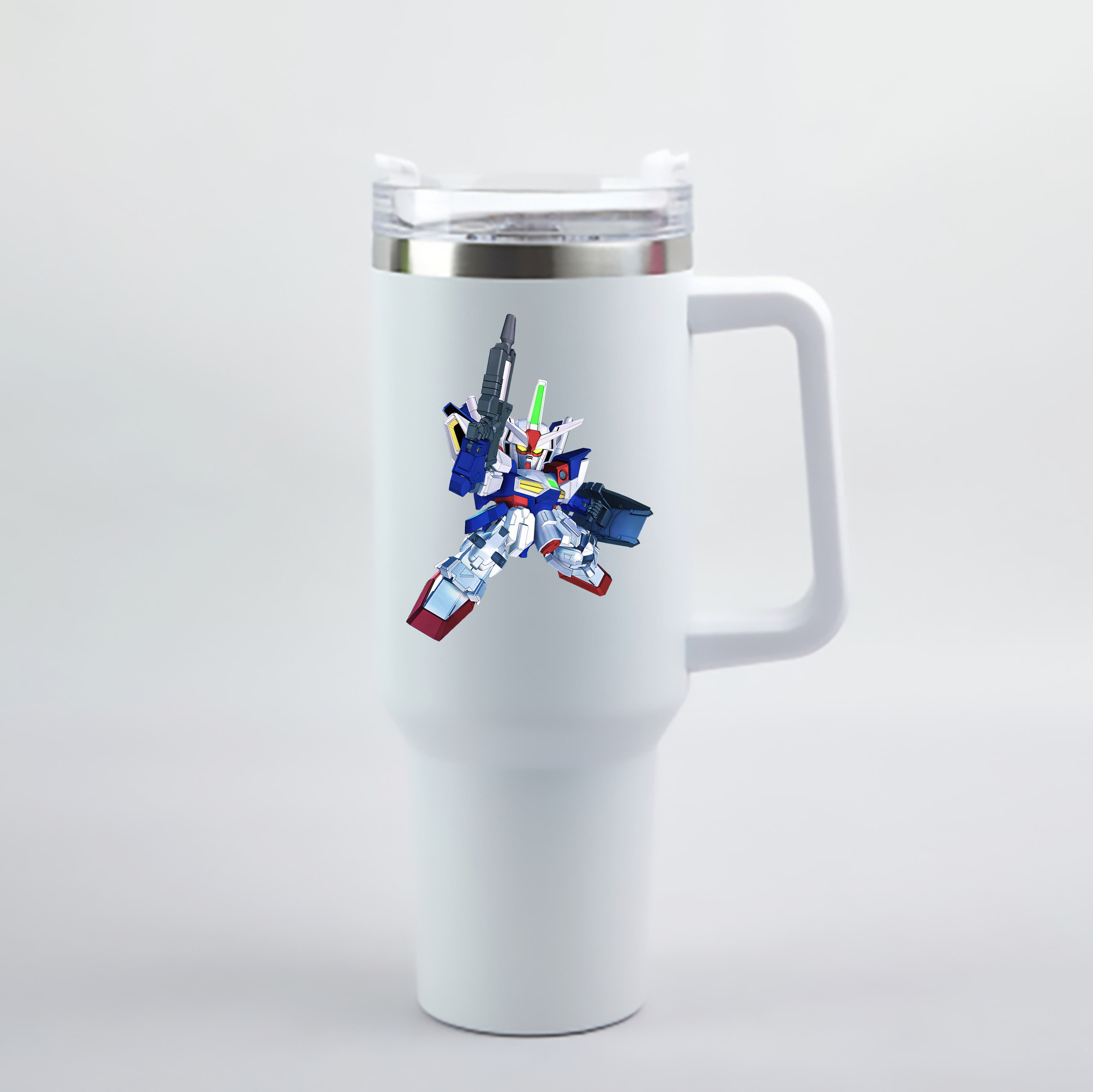 （画像用） 機動戦士ガンダム Mobile Suit Gundam 1200mL車用タンブラー - クリスタルステッカー（プラスチックストロー付き）