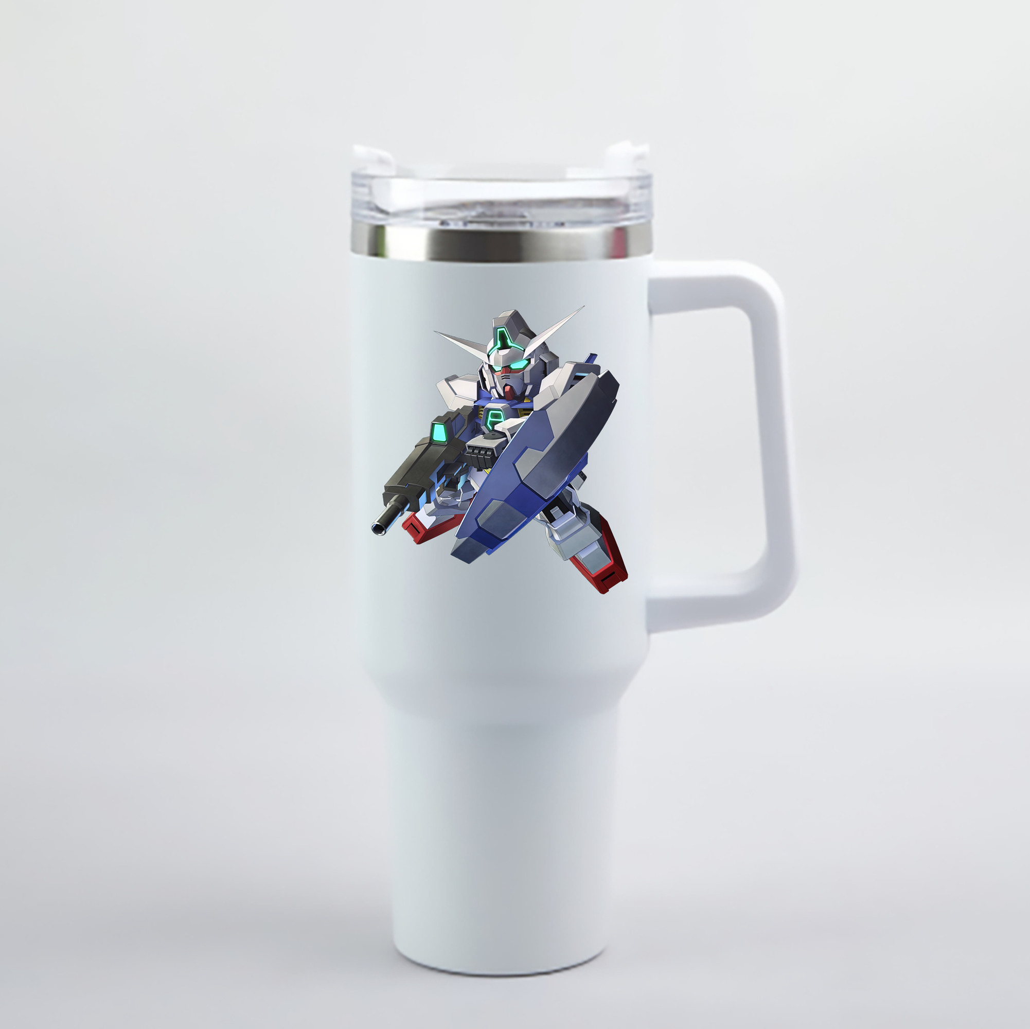 （画像用） 機動戦士ガンダム Mobile Suit Gundam 1200mL車用タンブラー - クリスタルステッカー（プラスチックストロー付き）