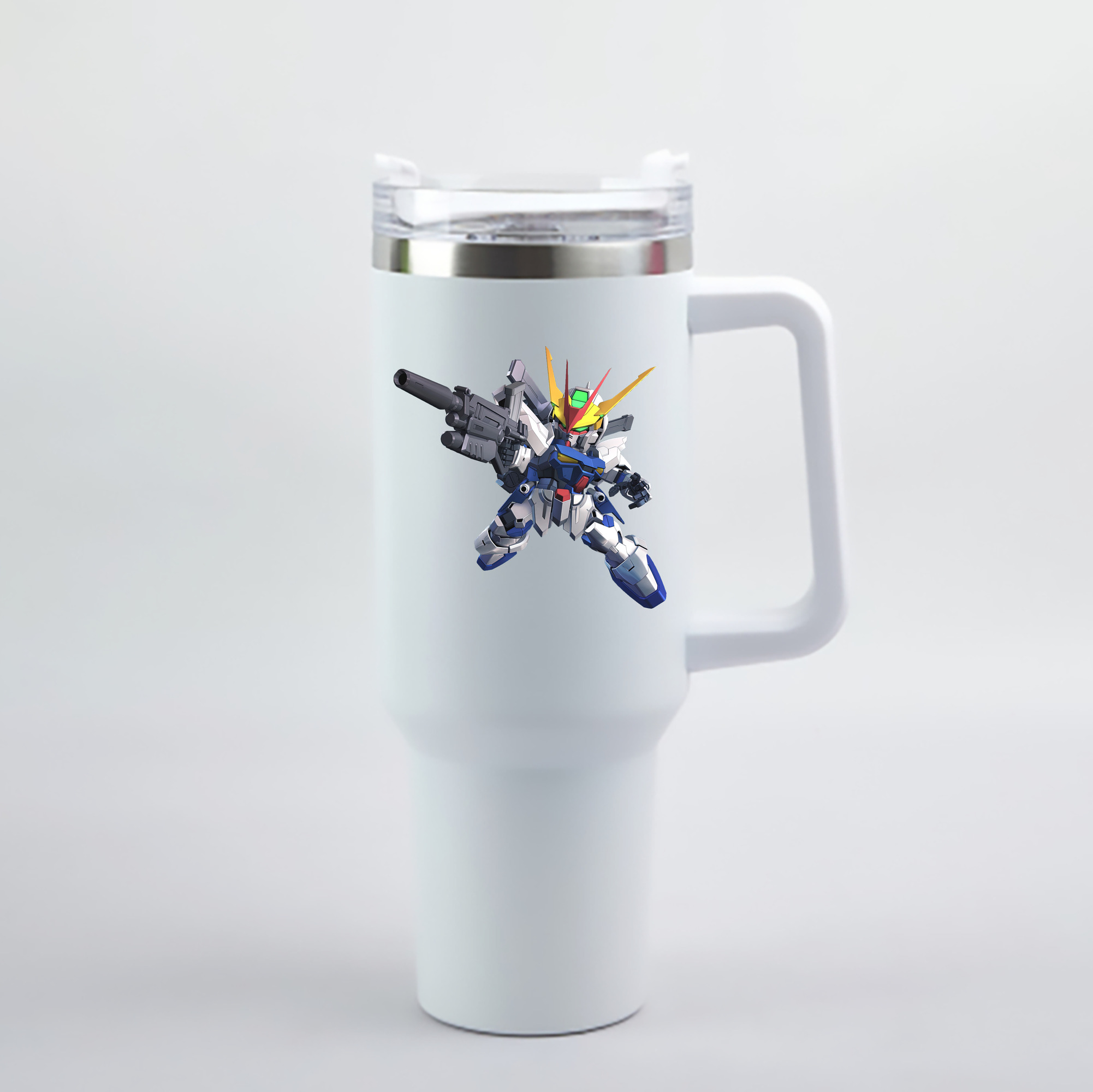 （画像用） 機動戦士ガンダム Mobile Suit Gundam 1200mL車用タンブラー - クリスタルステッカー（プラスチックストロー付き）