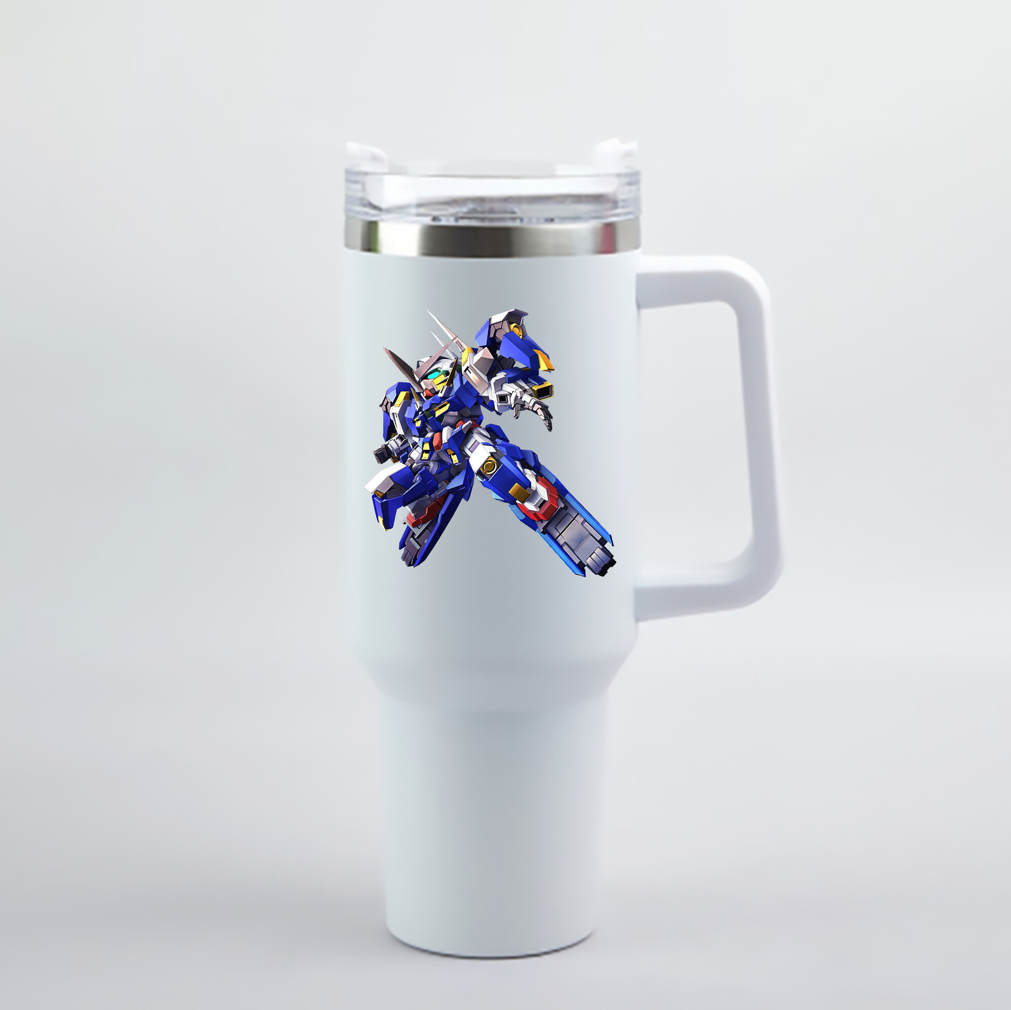 （画像用） 機動戦士ガンダム Mobile Suit Gundam 1200mL車用タンブラー - クリスタルステッカー（プラスチックストロー付き）