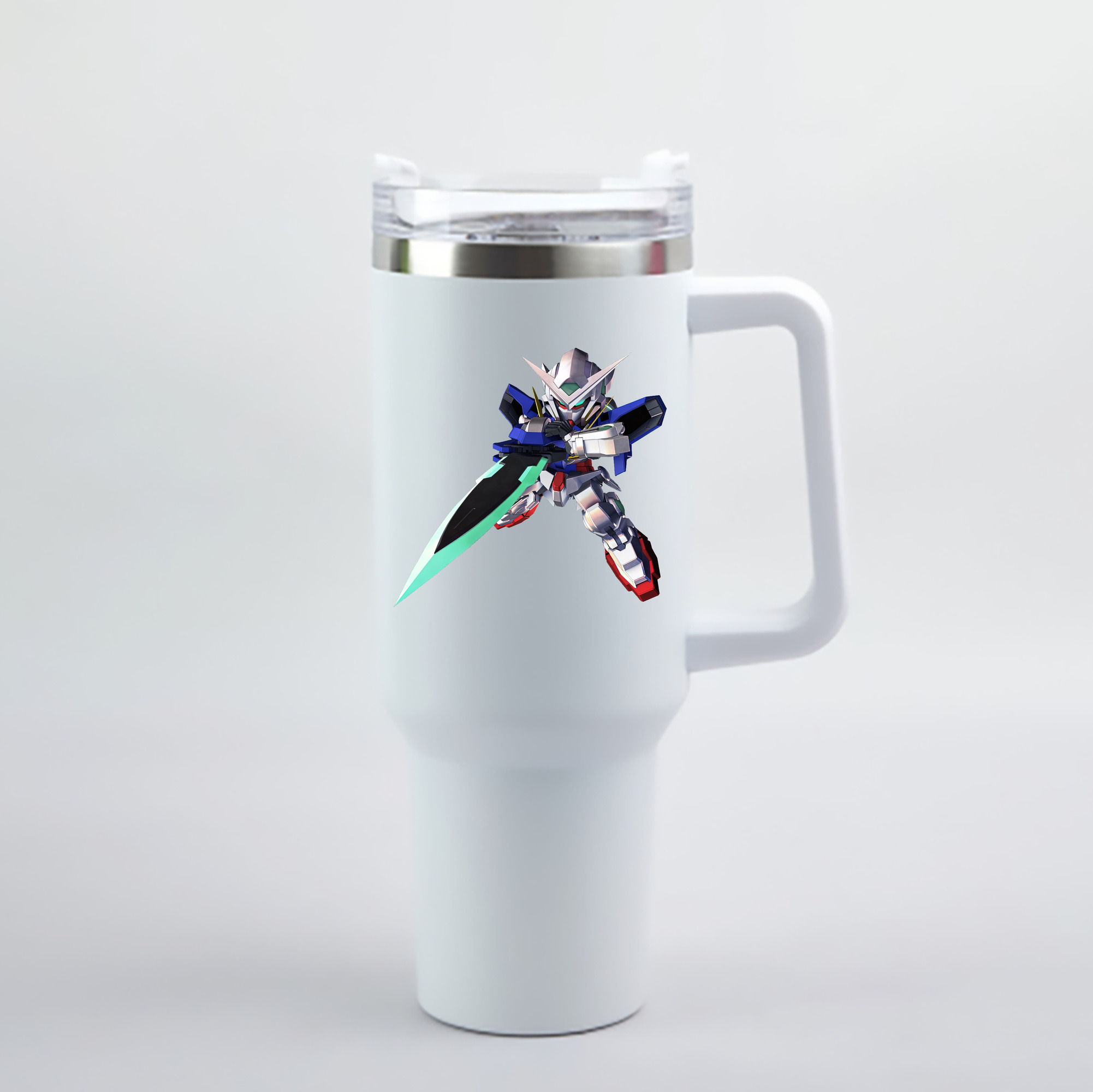 （画像用） 機動戦士ガンダム Mobile Suit Gundam 1200mL車用タンブラー - クリスタルステッカー（プラスチックストロー付き）