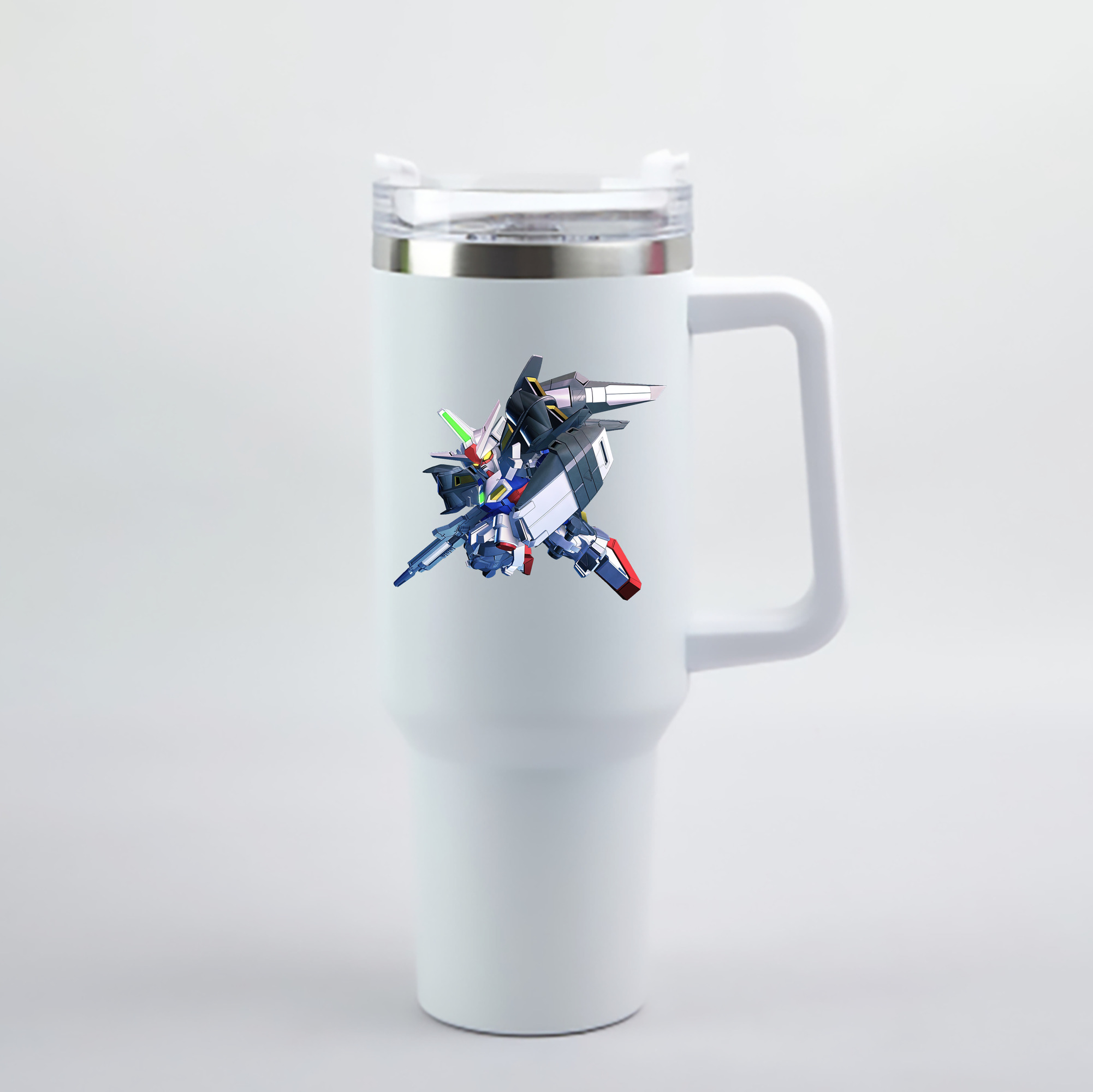 （画像用） 機動戦士ガンダム Mobile Suit Gundam 1200mL車用タンブラー - クリスタルステッカー（プラスチックストロー付き）