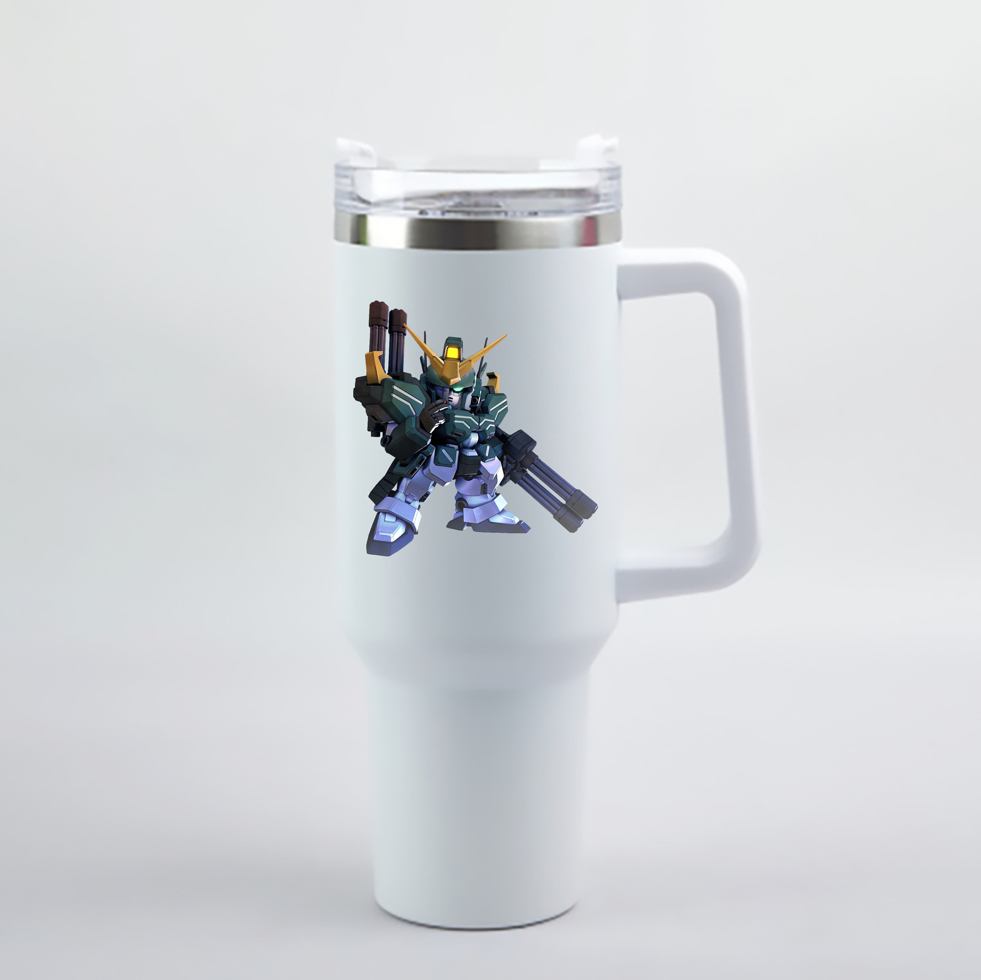 （画像用） 機動戦士ガンダム Mobile Suit Gundam 1200mL車用タンブラー - クリスタルステッカー（プラスチックストロー付き）