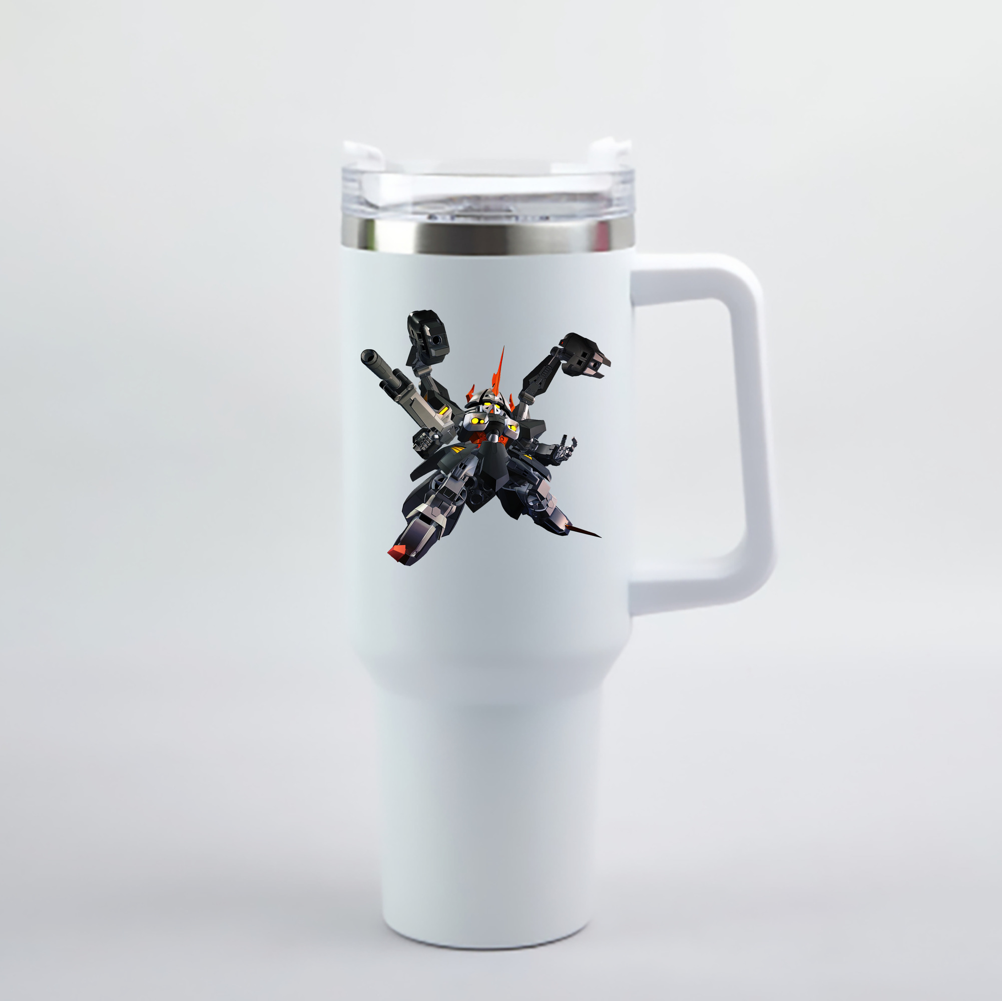 （画像用） 機動戦士ガンダム Mobile Suit Gundam 1200mL車用タンブラー - クリスタルステッカー（プラスチックストロー付き）