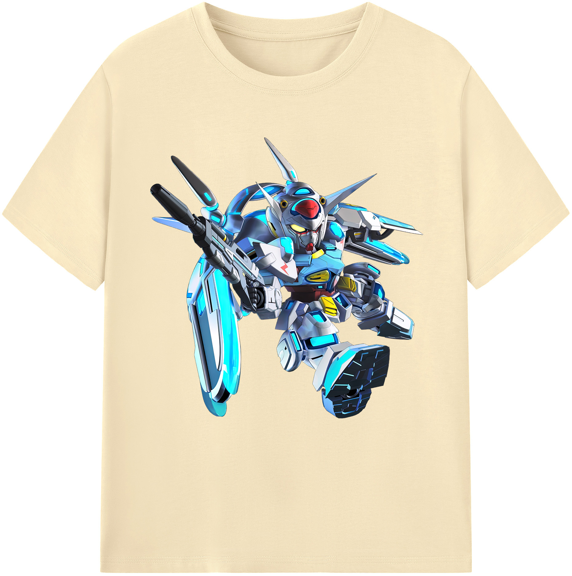 （画像用） 機動戦士ガンダム Mobile Suit Gundam 綿100％半袖Tシャツ（フロントプリント）
