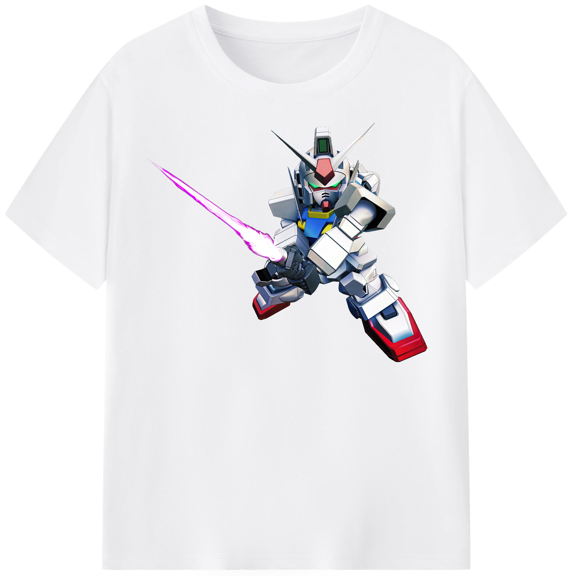 （画像用） 機動戦士ガンダム Mobile Suit Gundam 綿100％半袖Tシャツ（フロントプリント）