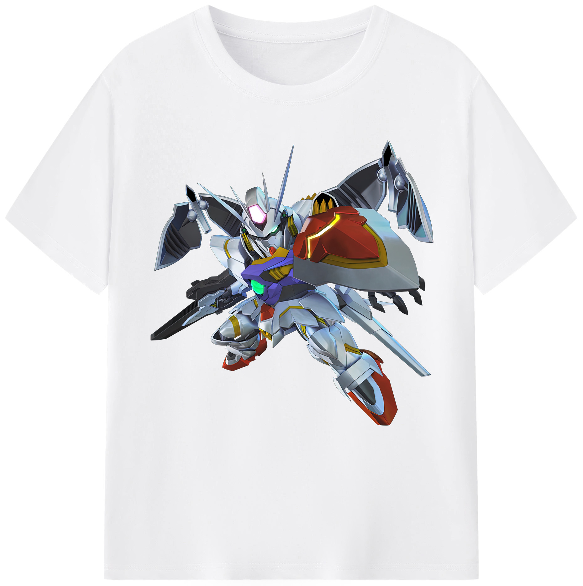 （画像用） 機動戦士ガンダム Mobile Suit Gundam 綿100％半袖Tシャツ（フロントプリント）