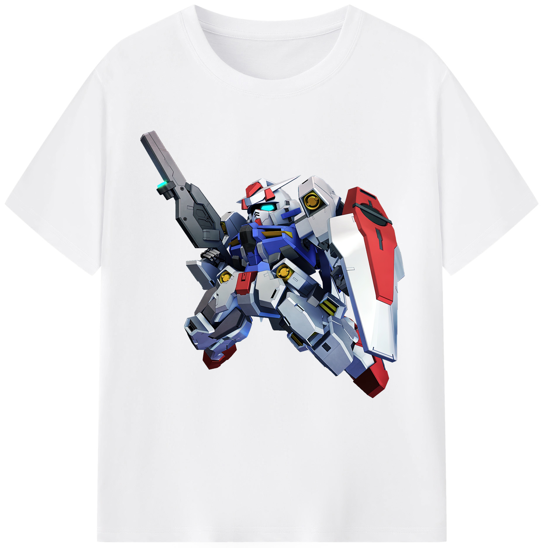 （画像用） 機動戦士ガンダム Mobile Suit Gundam 綿100％半袖Tシャツ（フロントプリント）
