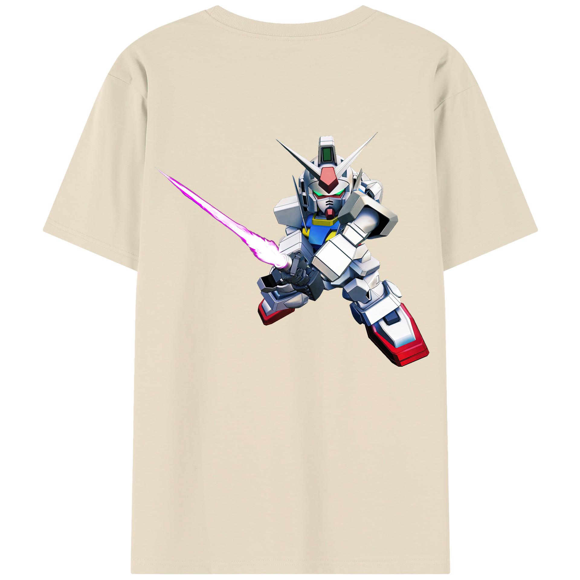 （画像用） 機動戦士ガンダム Mobile Suit Gundam 綿100％半袖Tシャツ（背面プリント）