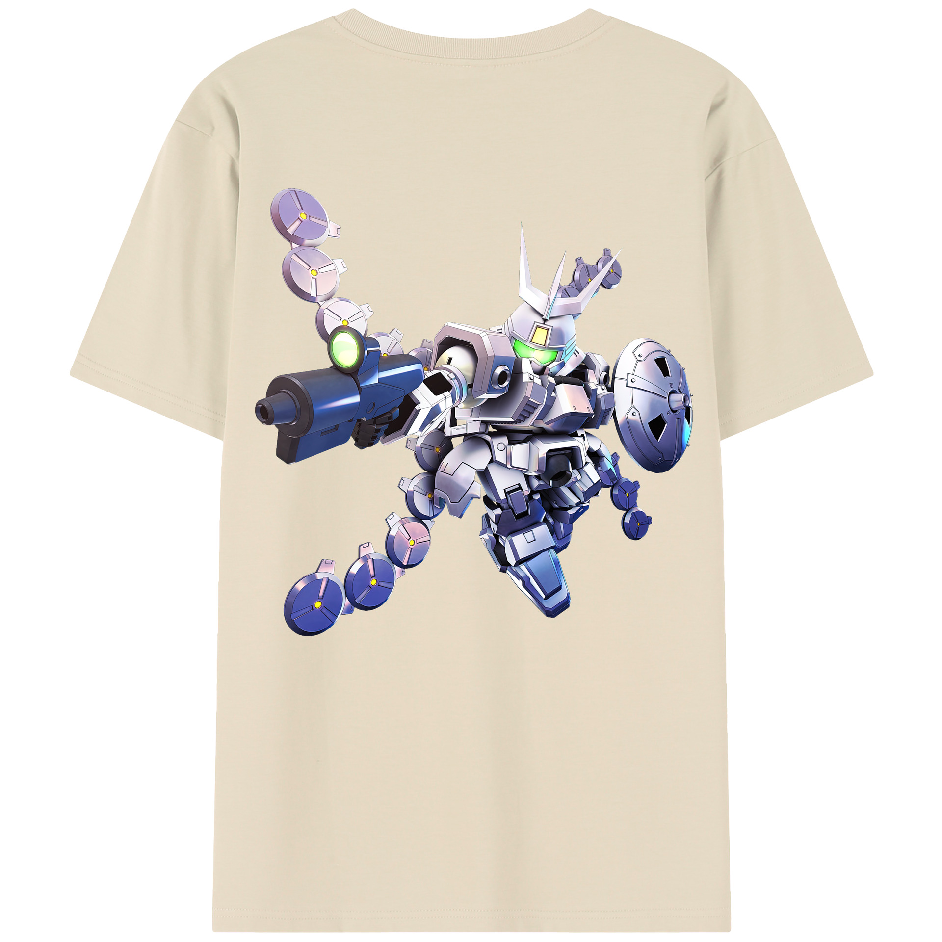 （画像用） 機動戦士ガンダム Mobile Suit Gundam 綿100％半袖Tシャツ（背面プリント）