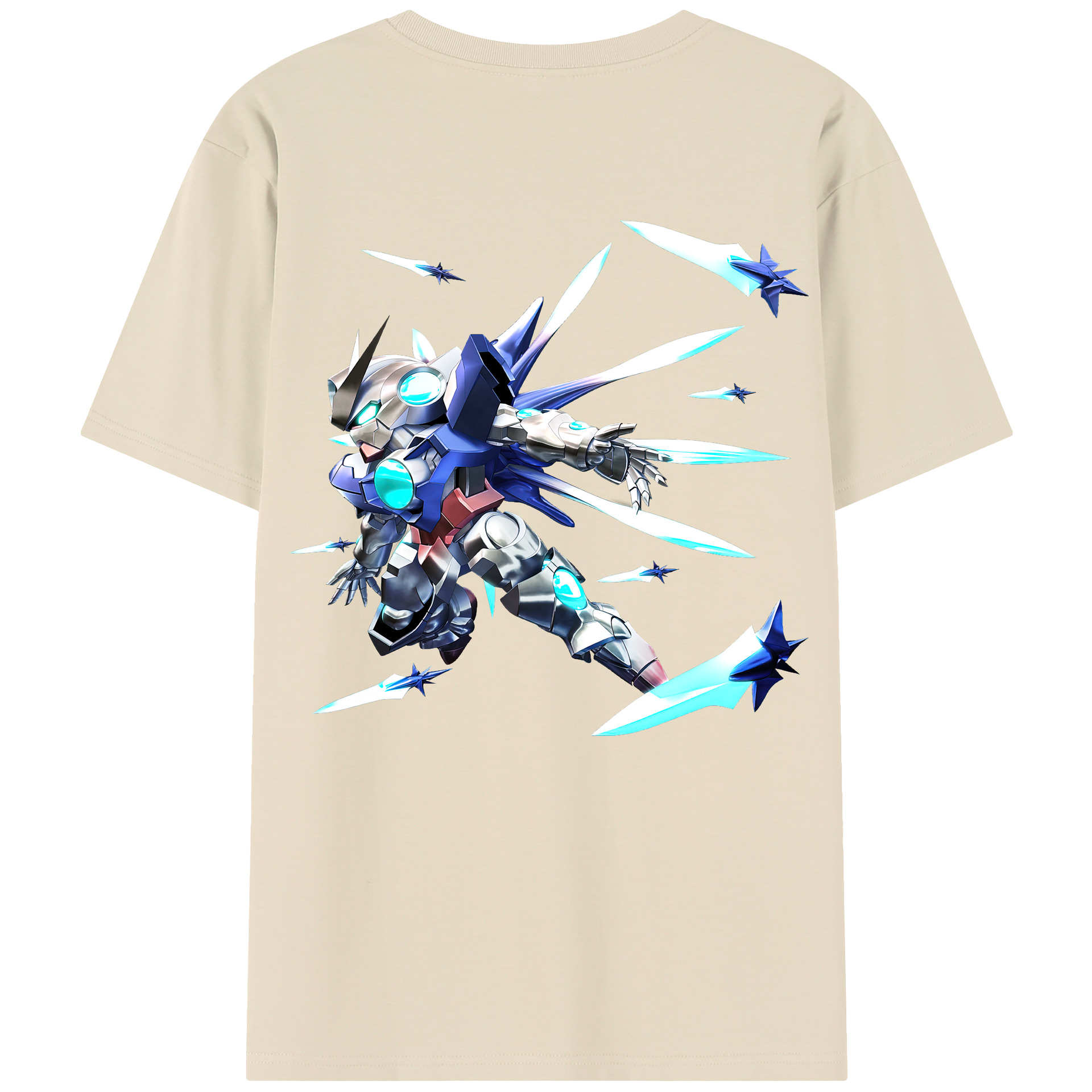 （画像用） 機動戦士ガンダム Mobile Suit Gundam 綿100％半袖Tシャツ（背面プリント）