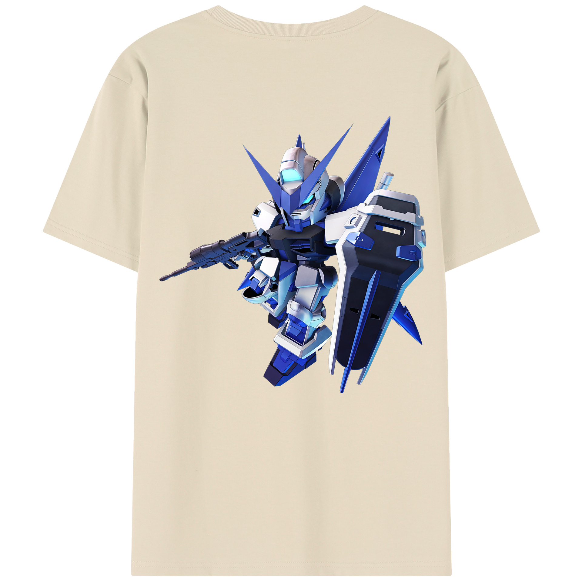 （画像用） 機動戦士ガンダム Mobile Suit Gundam 綿100％半袖Tシャツ（背面プリント）