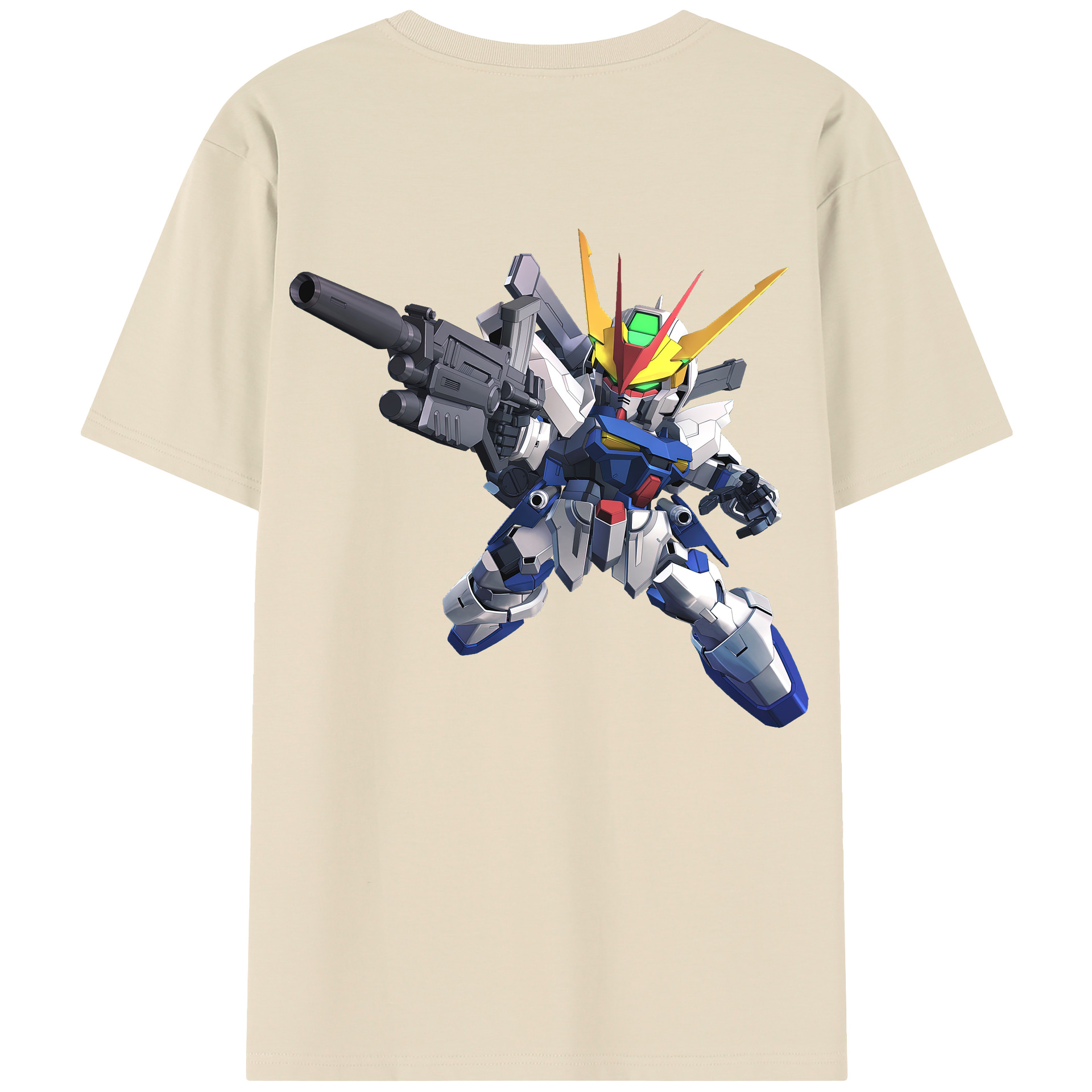 （画像用） 機動戦士ガンダム Mobile Suit Gundam 綿100％半袖Tシャツ（背面プリント）