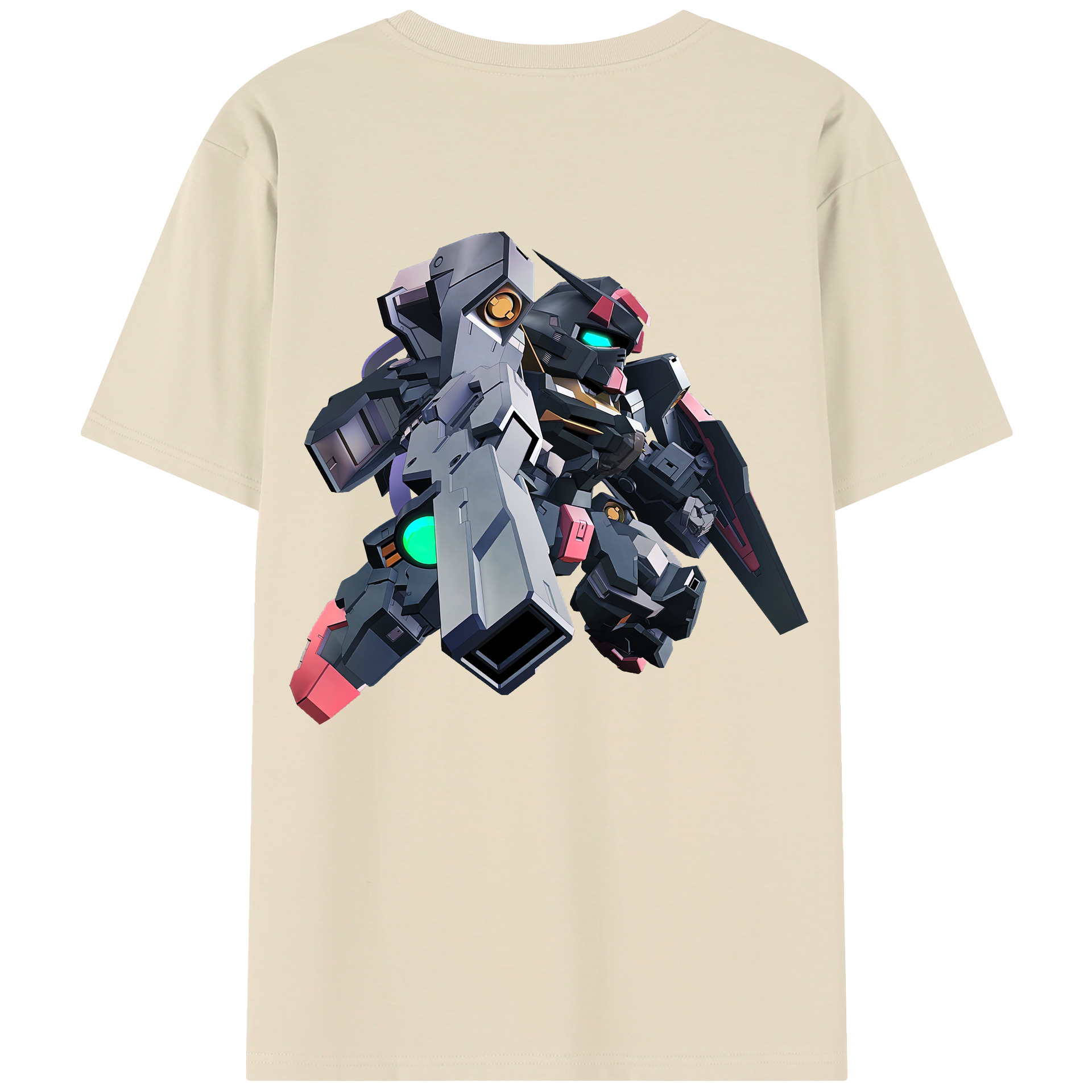 （画像用） 機動戦士ガンダム Mobile Suit Gundam 綿100％半袖Tシャツ（背面プリント）