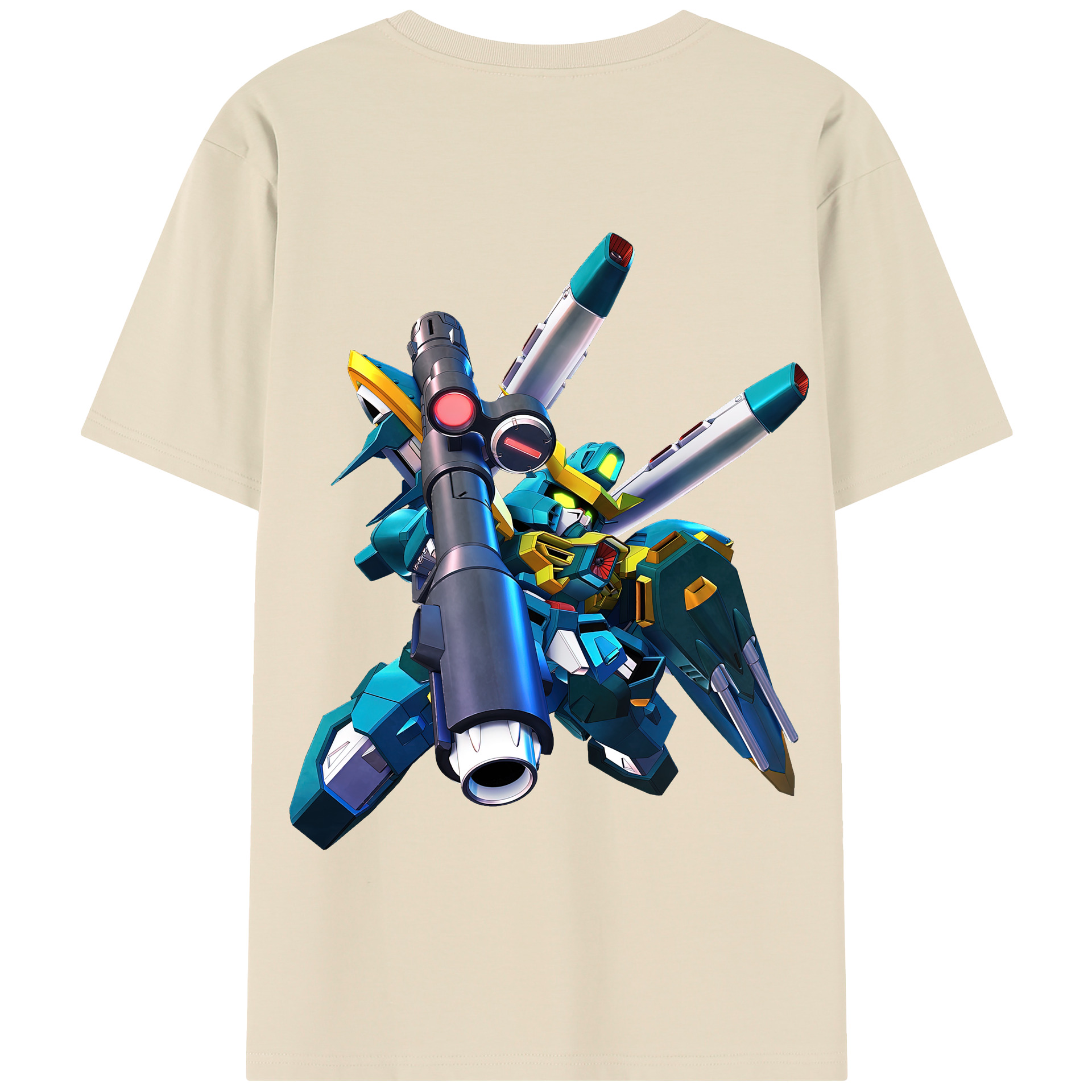 （画像用） 機動戦士ガンダム Mobile Suit Gundam 綿100％半袖Tシャツ（背面プリント）