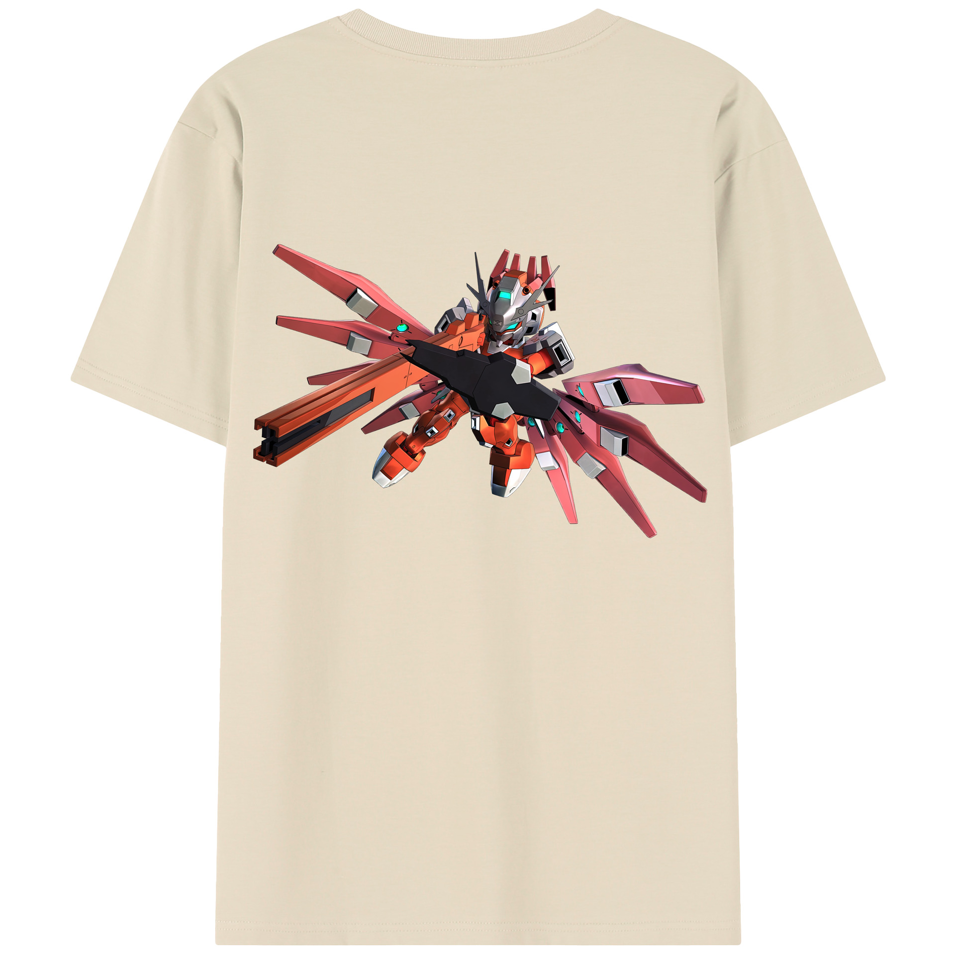 （画像用） 機動戦士ガンダム Mobile Suit Gundam 綿100％半袖Tシャツ（背面プリント）