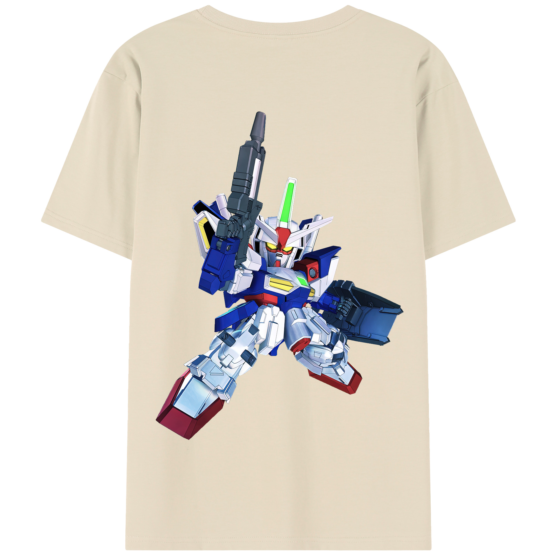 （画像用） 機動戦士ガンダム Mobile Suit Gundam 綿100％半袖Tシャツ（背面プリント）