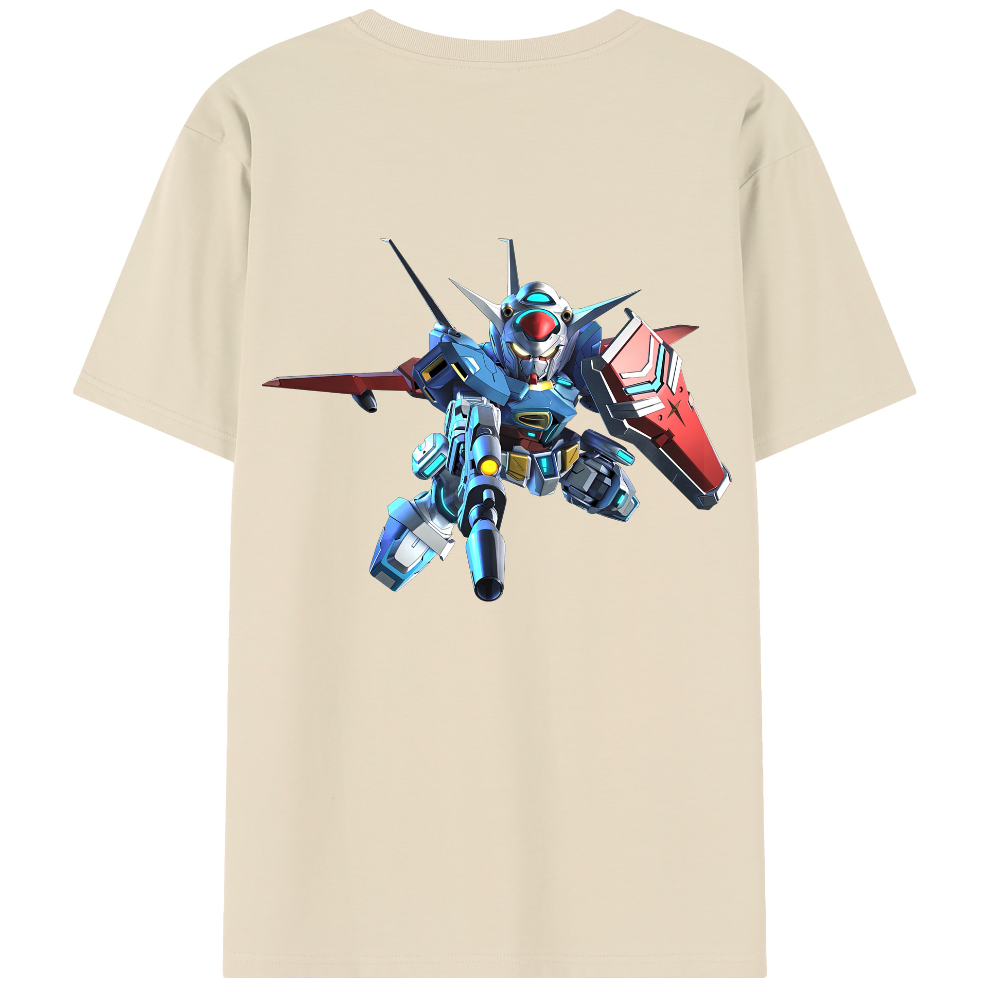 （画像用） 機動戦士ガンダム Mobile Suit Gundam 綿100％半袖Tシャツ（背面プリント）