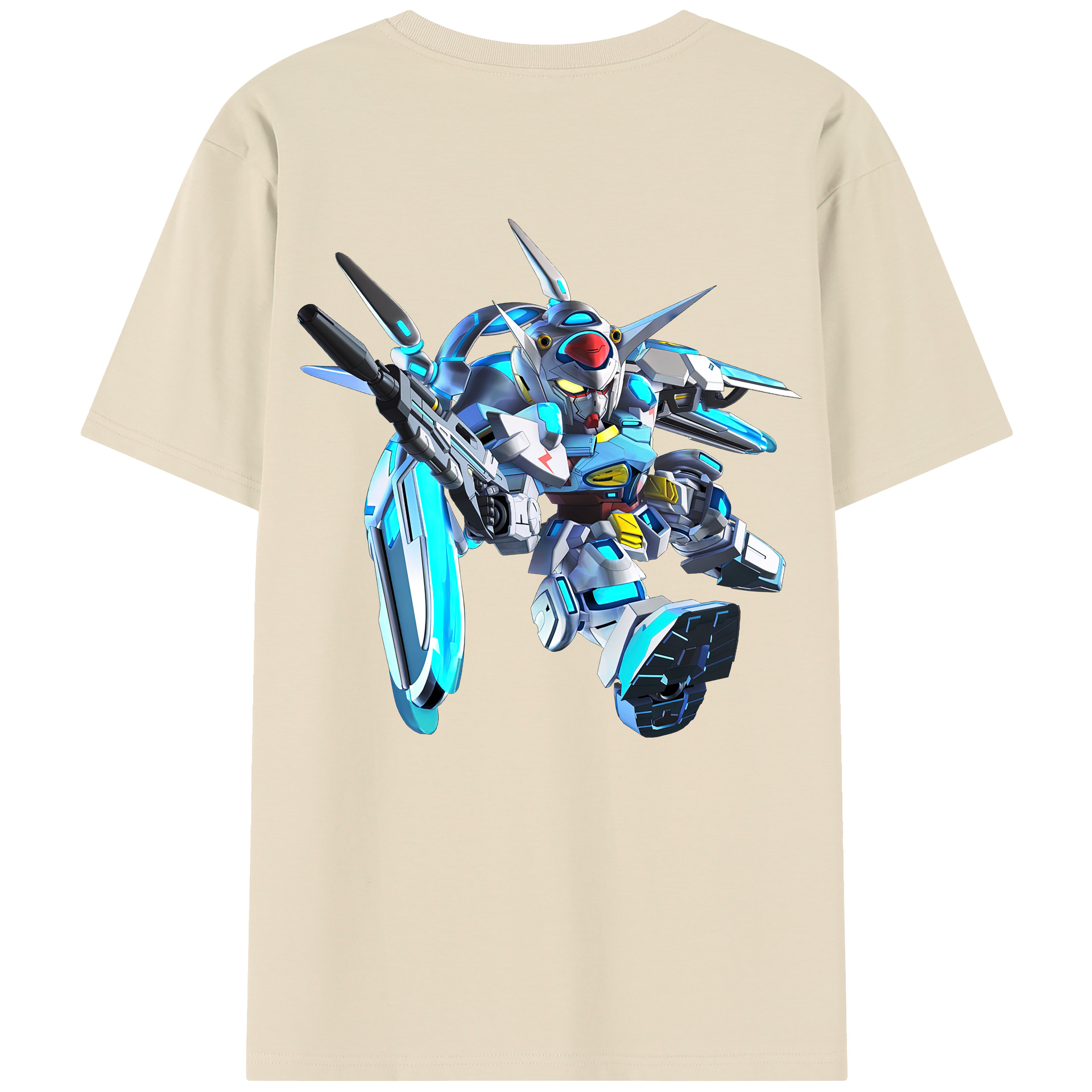 （画像用） 機動戦士ガンダム Mobile Suit Gundam 綿100％半袖Tシャツ（背面プリント）