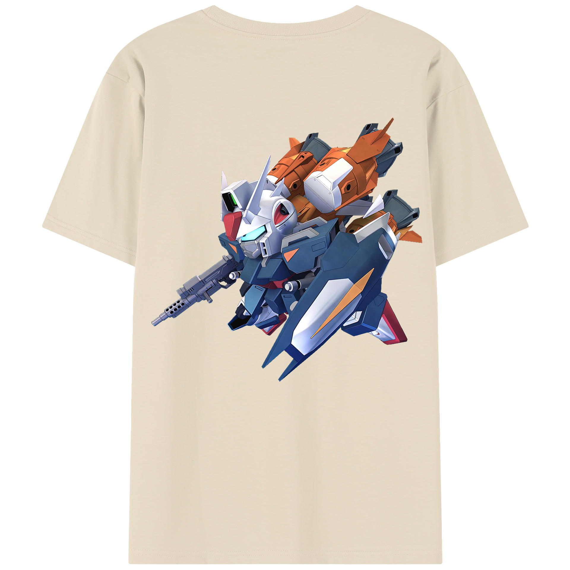 （画像用） 機動戦士ガンダム Mobile Suit Gundam 綿100％半袖Tシャツ（背面プリント）