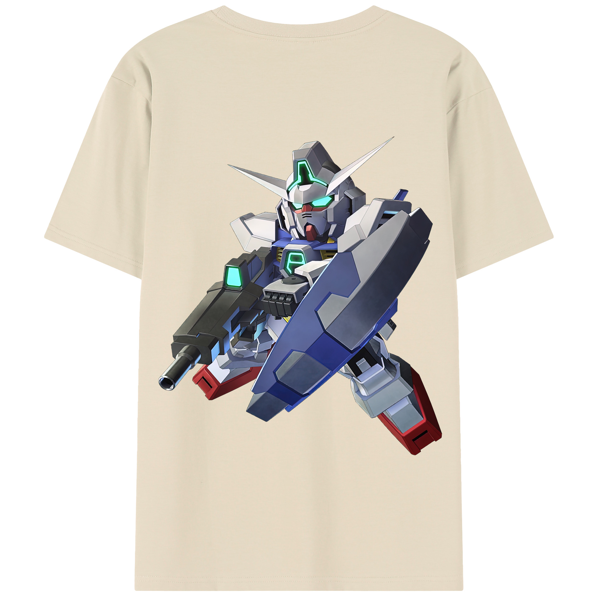 （画像用） 機動戦士ガンダム Mobile Suit Gundam 綿100％半袖Tシャツ（背面プリント）