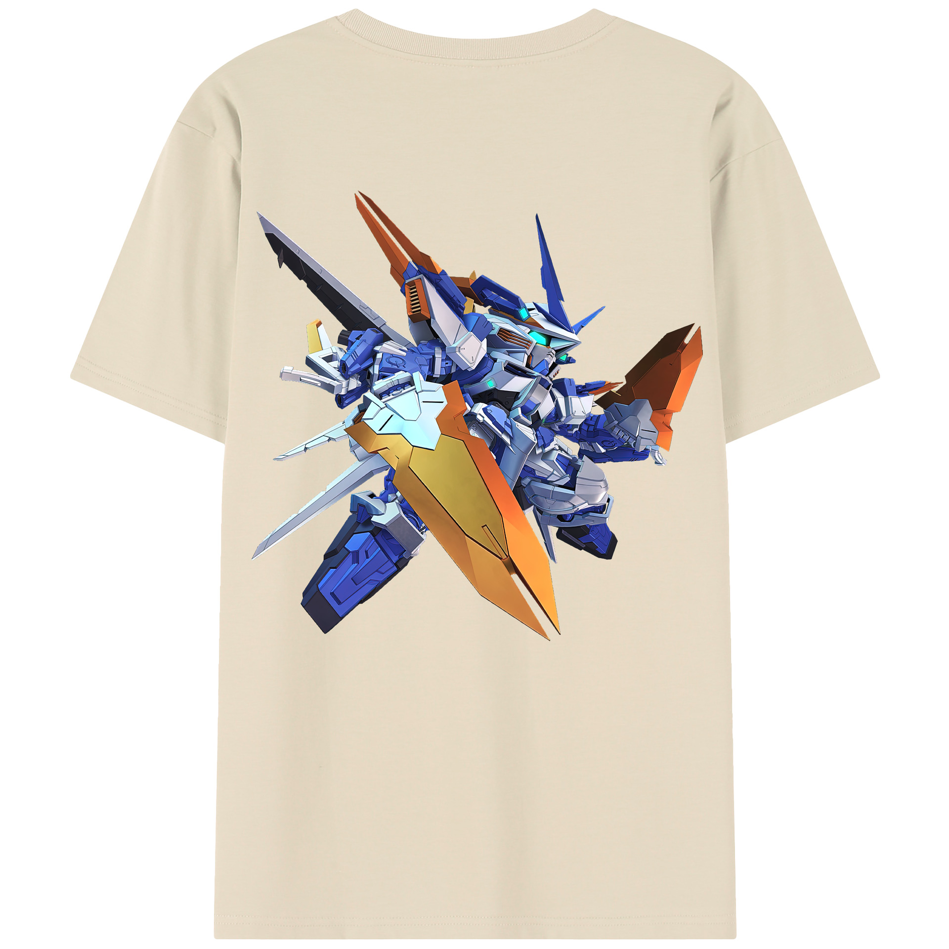 （画像用） 機動戦士ガンダム Mobile Suit Gundam 綿100％半袖Tシャツ（背面プリント）