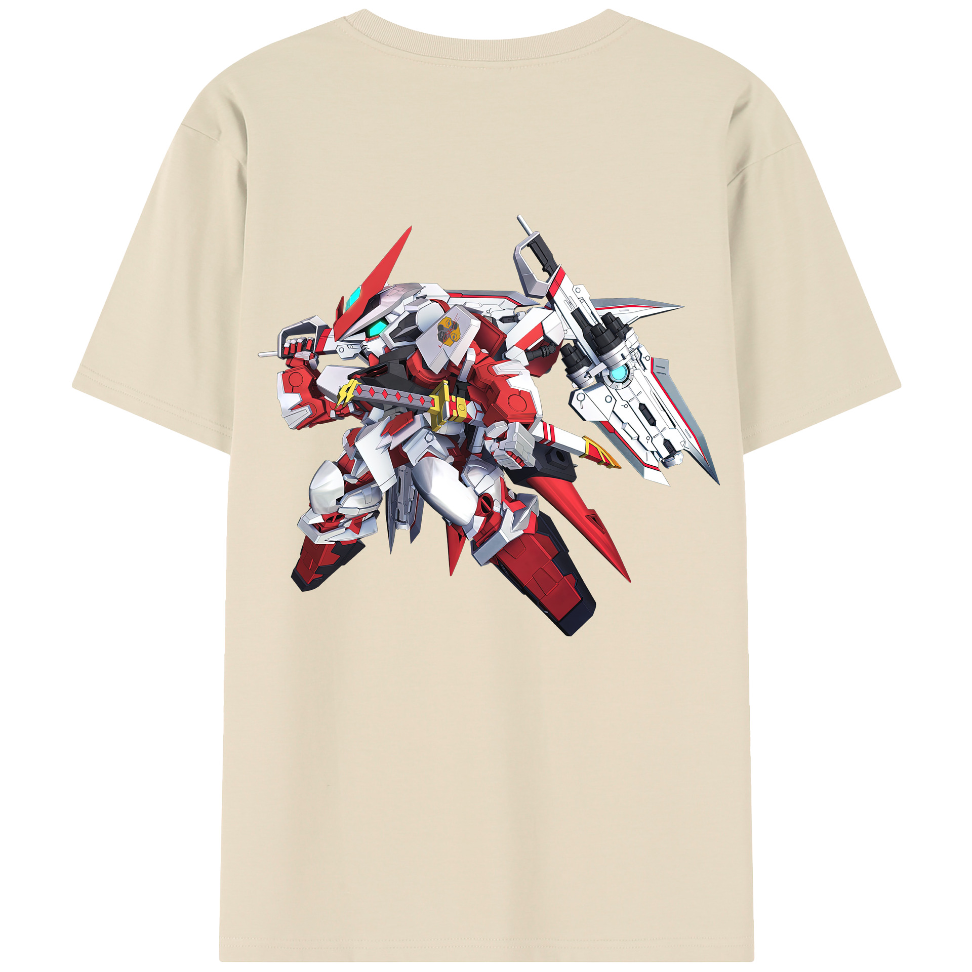 （画像用） 機動戦士ガンダム Mobile Suit Gundam 綿100％半袖Tシャツ（背面プリント）