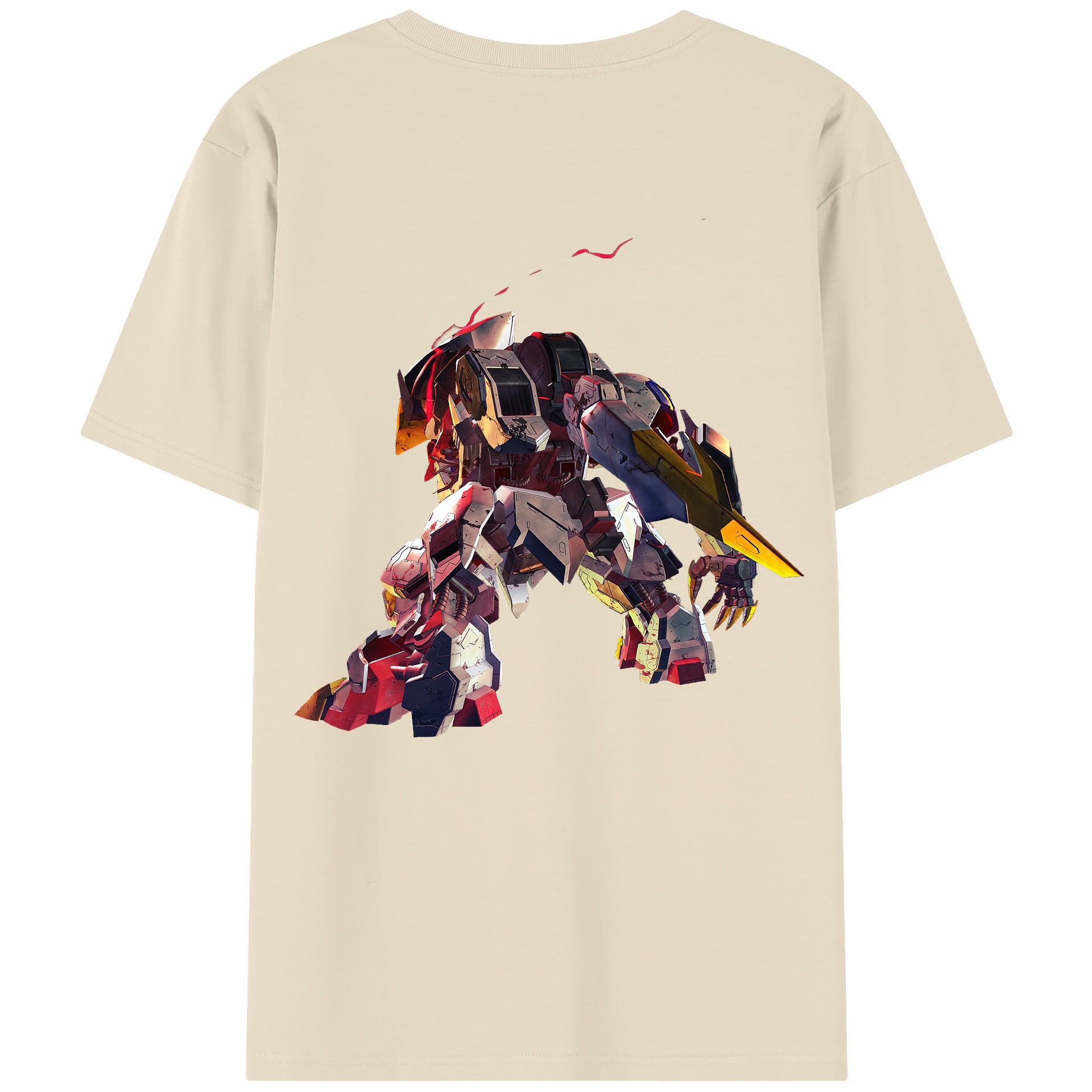 （画像用） 機動戦士ガンダム Mobile Suit Gundam 綿100％半袖Tシャツ（背面プリント）