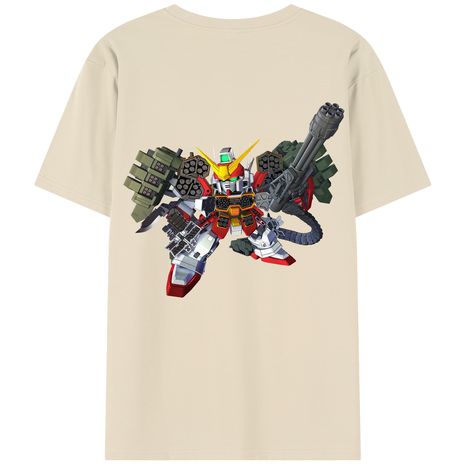（画像用） 機動戦士ガンダム Mobile Suit Gundam 綿100％半袖Tシャツ（背面プリント）