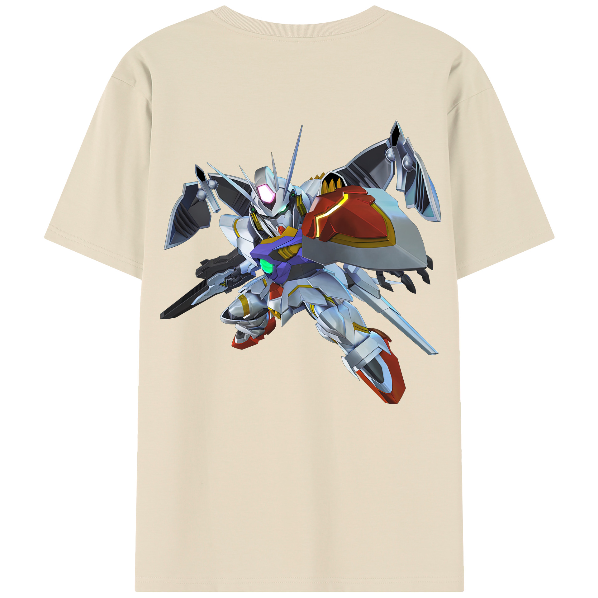 （画像用） 機動戦士ガンダム Mobile Suit Gundam 綿100％半袖Tシャツ（背面プリント）