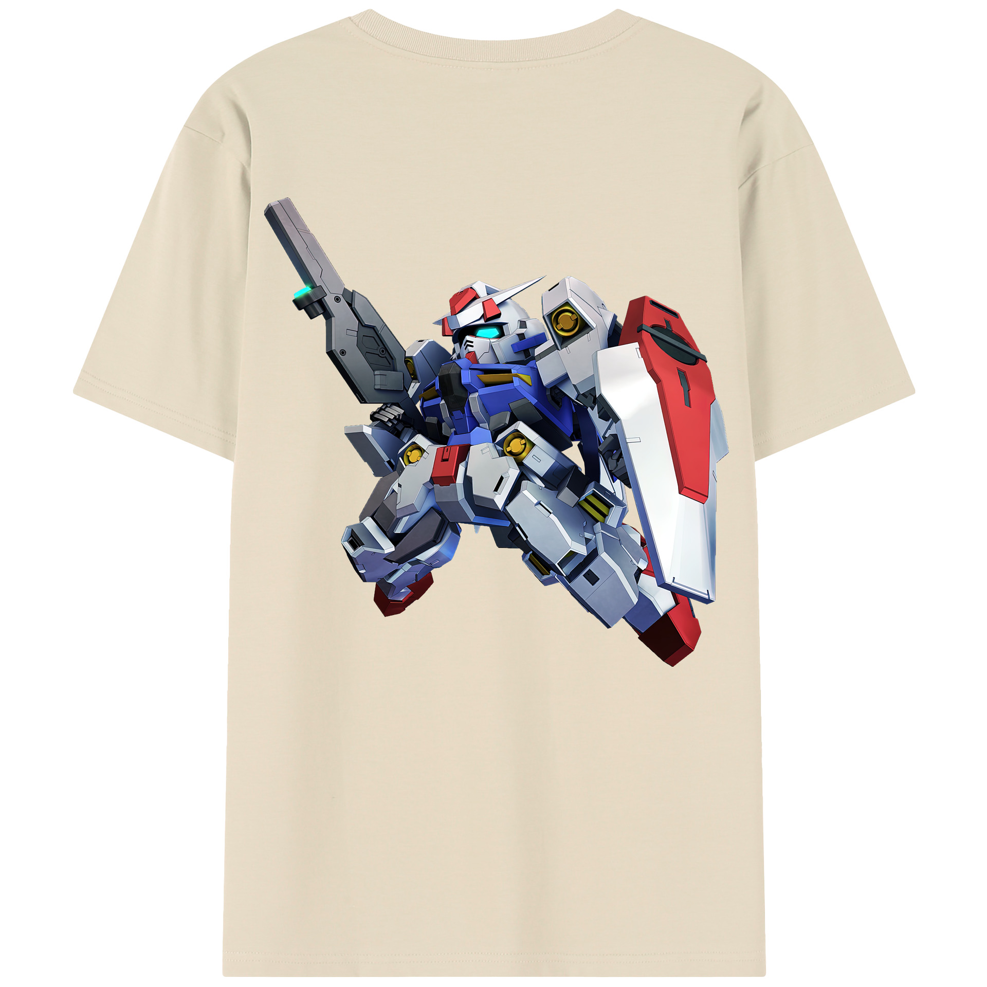 （画像用） 機動戦士ガンダム Mobile Suit Gundam 綿100％半袖Tシャツ（背面プリント）