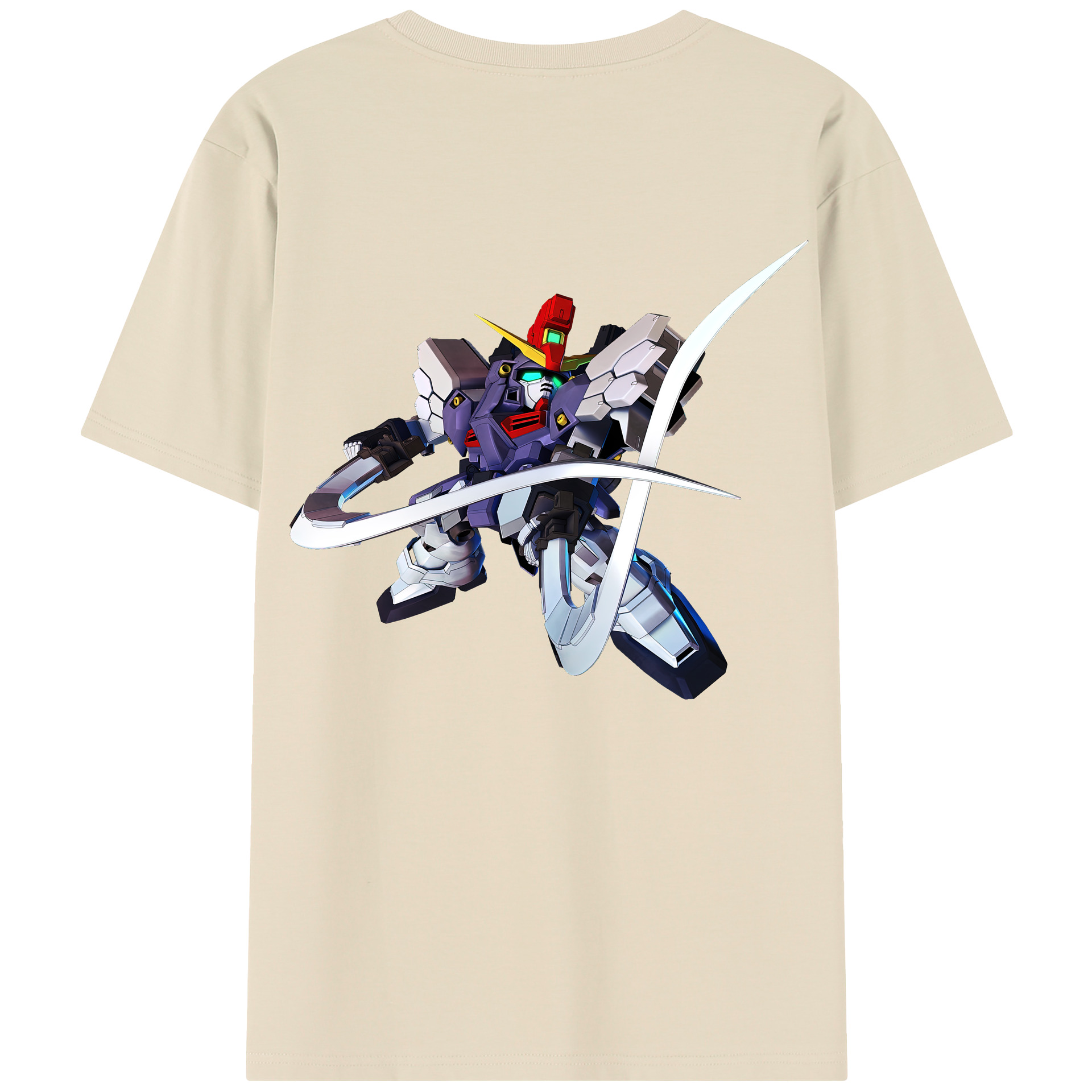 （画像用） 機動戦士ガンダム Mobile Suit Gundam 綿100％半袖Tシャツ（背面プリント）