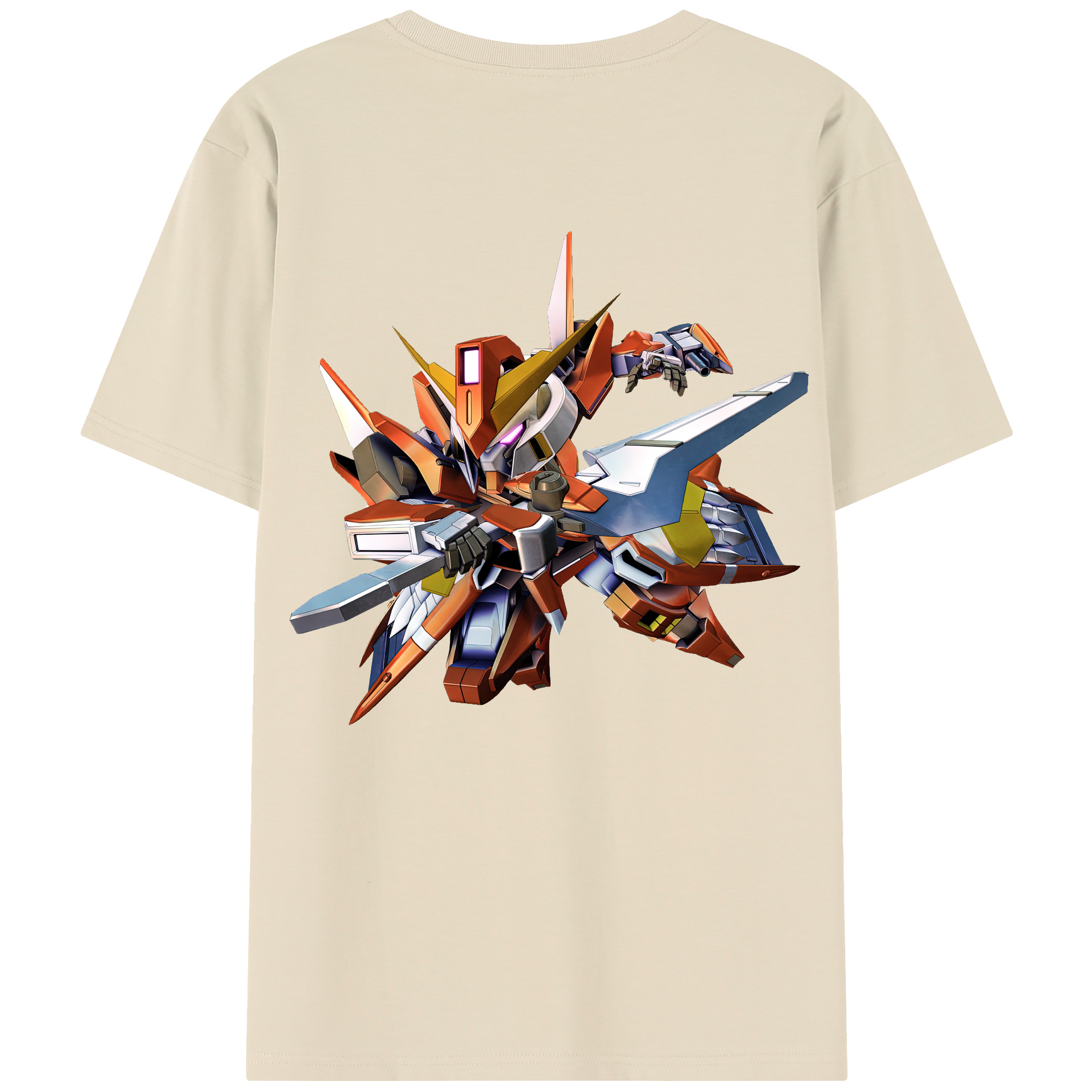 （画像用） 機動戦士ガンダム Mobile Suit Gundam 綿100％半袖Tシャツ（背面プリント）