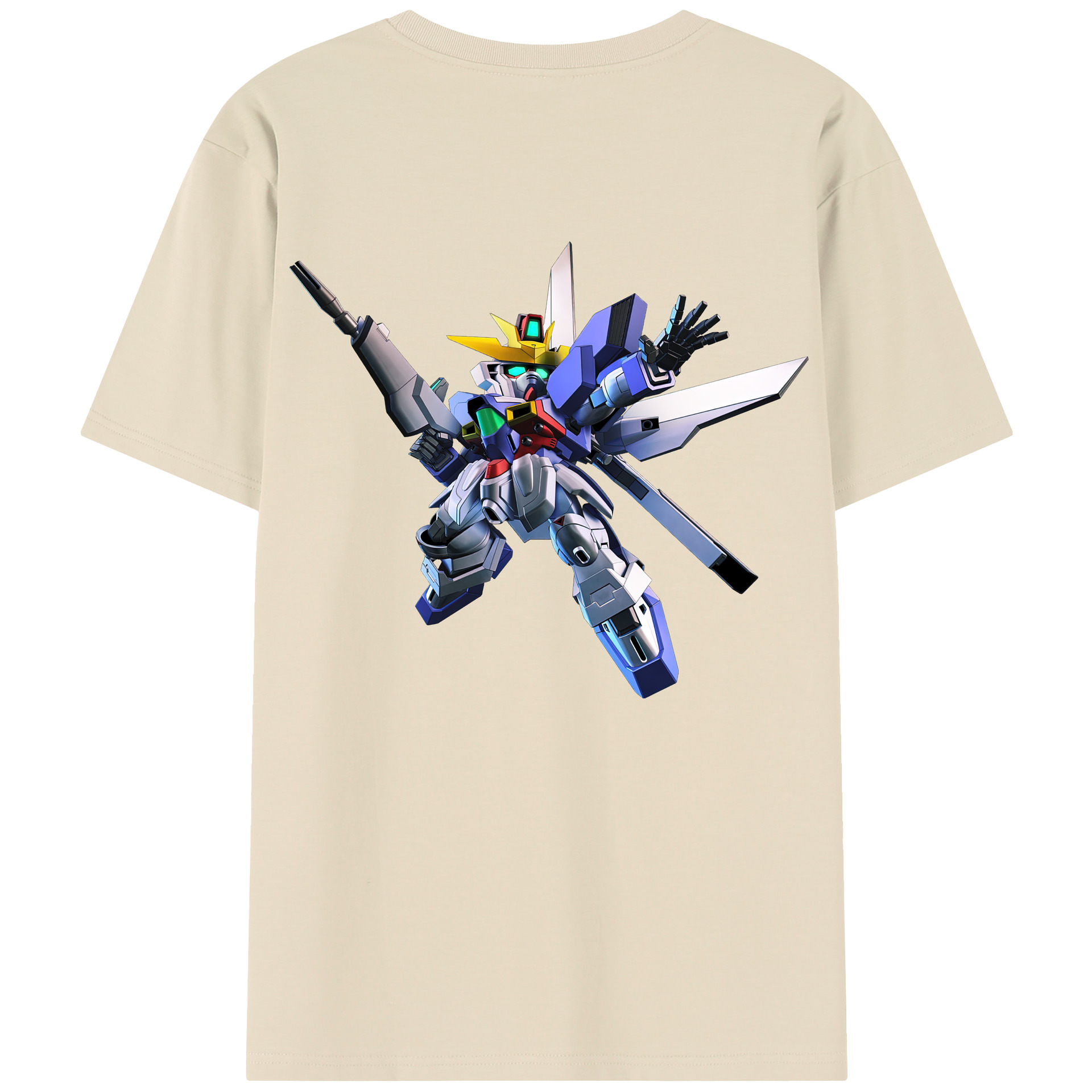 （画像用） 機動戦士ガンダム Mobile Suit Gundam 綿100％半袖Tシャツ（背面プリント）