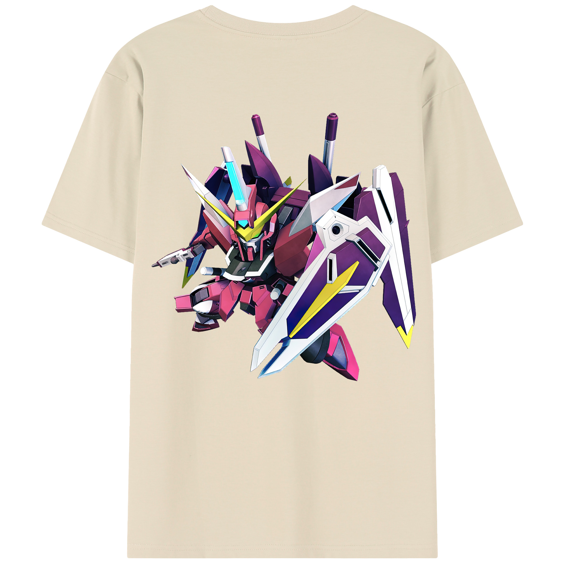 （画像用） 機動戦士ガンダム Mobile Suit Gundam 綿100％半袖Tシャツ（背面プリント）