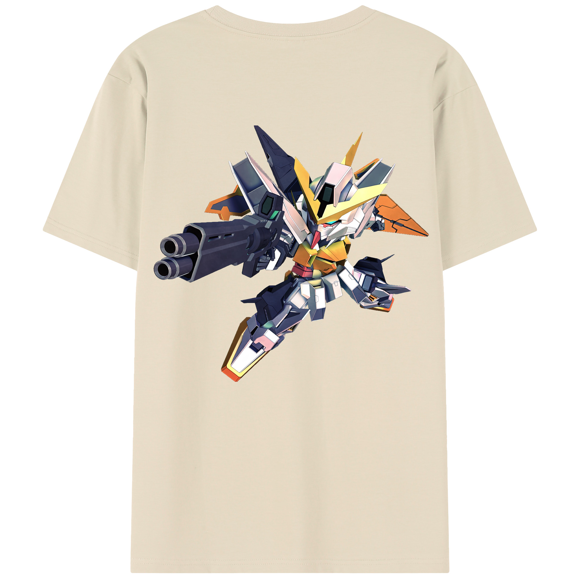 （画像用） 機動戦士ガンダム Mobile Suit Gundam 綿100％半袖Tシャツ（背面プリント）