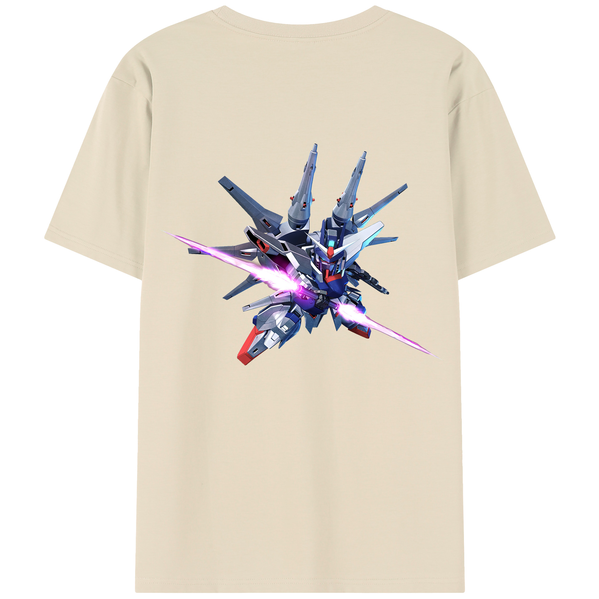 （画像用） 機動戦士ガンダム Mobile Suit Gundam 綿100％半袖Tシャツ（背面プリント）