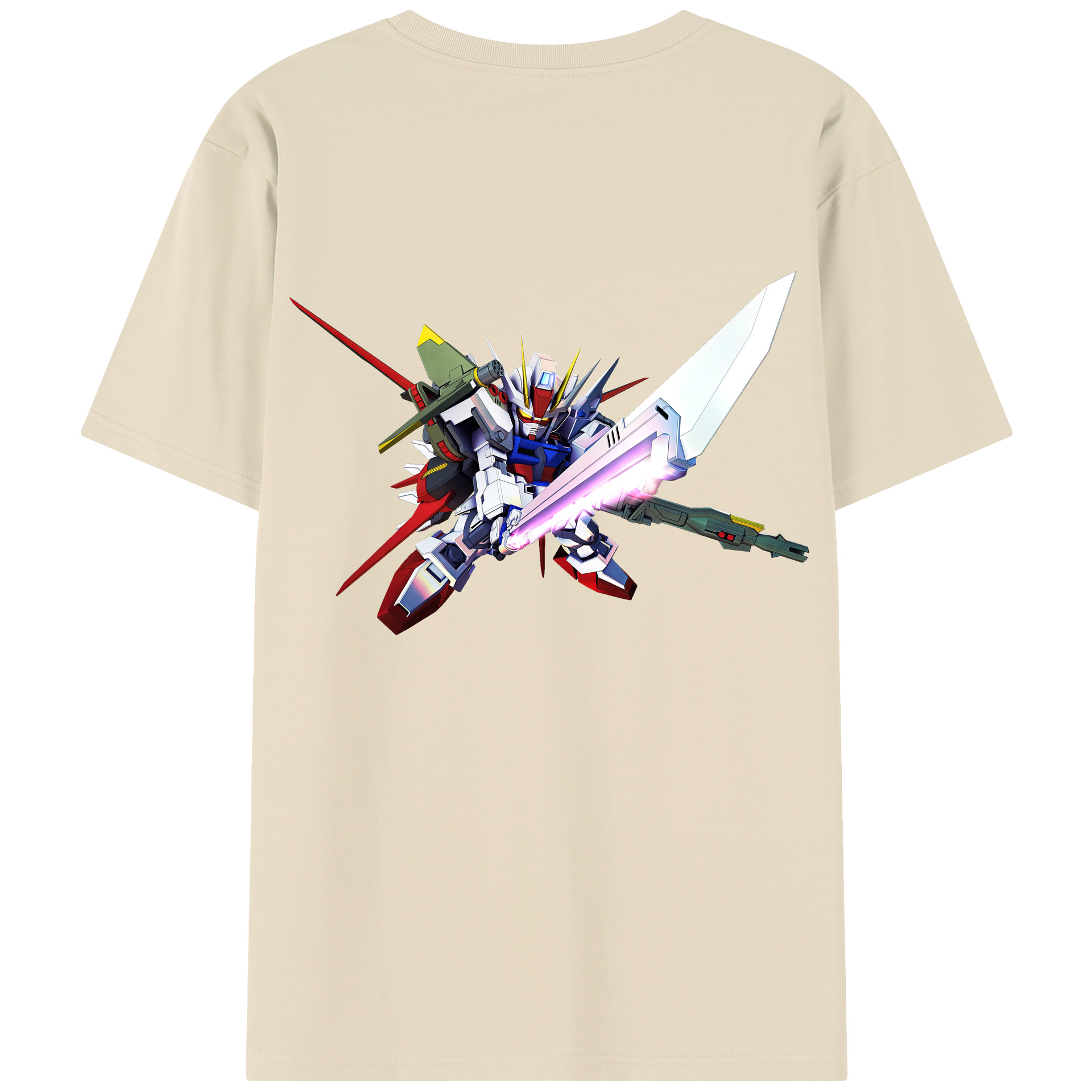 （画像用） 機動戦士ガンダム Mobile Suit Gundam 綿100％半袖Tシャツ（背面プリント）