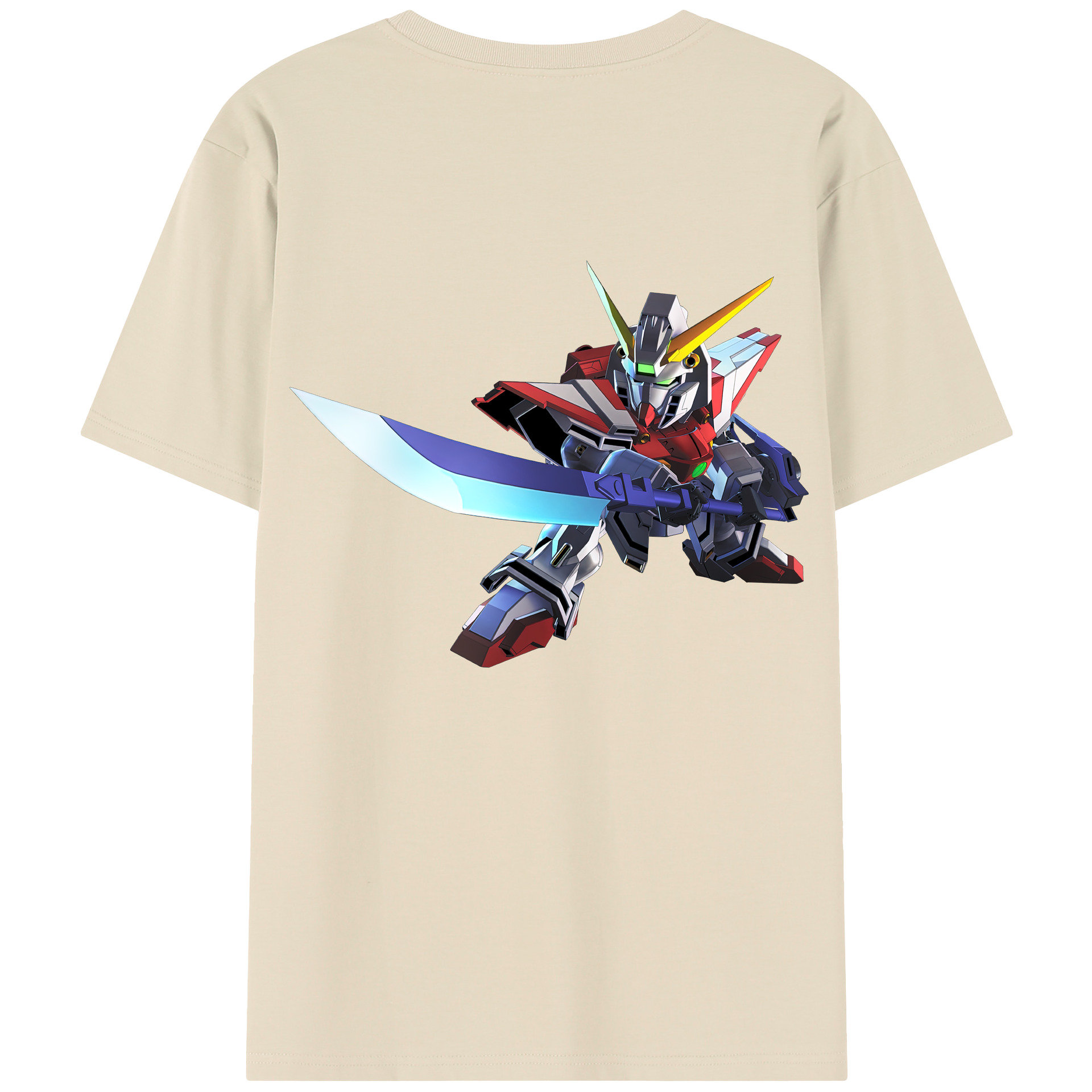 （画像用） 機動戦士ガンダム Mobile Suit Gundam 綿100％半袖Tシャツ（背面プリント）