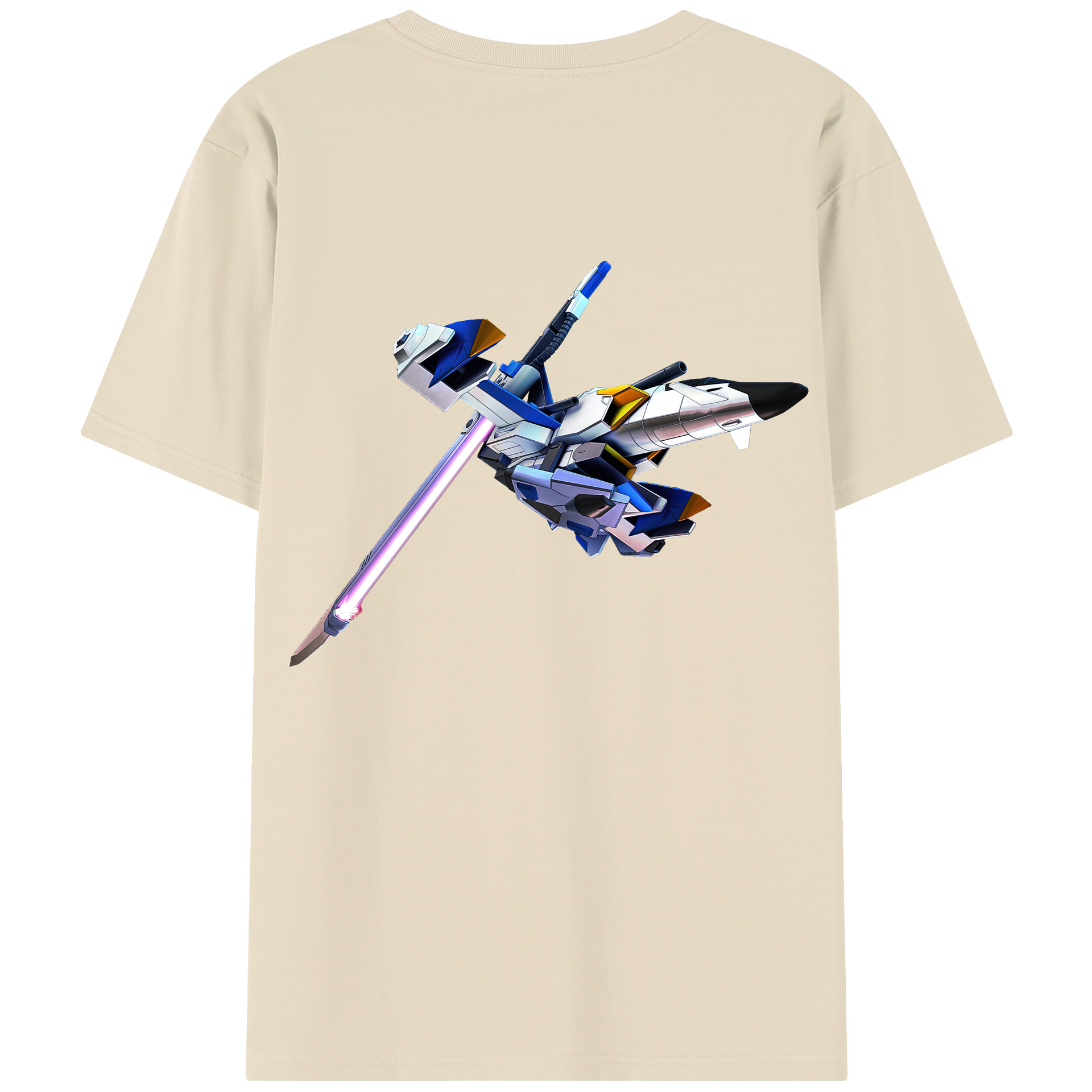 （画像用） 機動戦士ガンダム Mobile Suit Gundam 綿100％半袖Tシャツ（背面プリント）