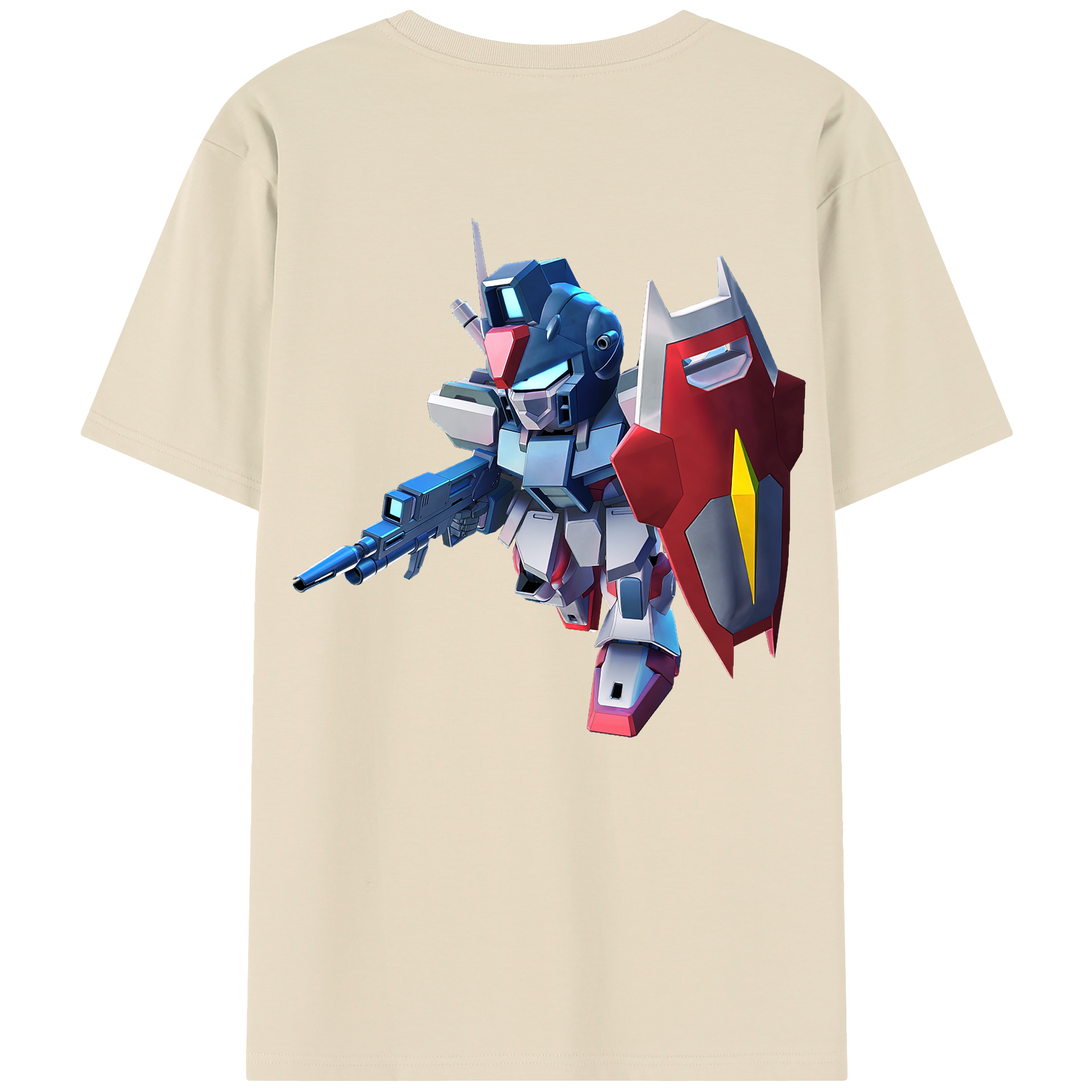 （画像用） 機動戦士ガンダム Mobile Suit Gundam 綿100％半袖Tシャツ（背面プリント）