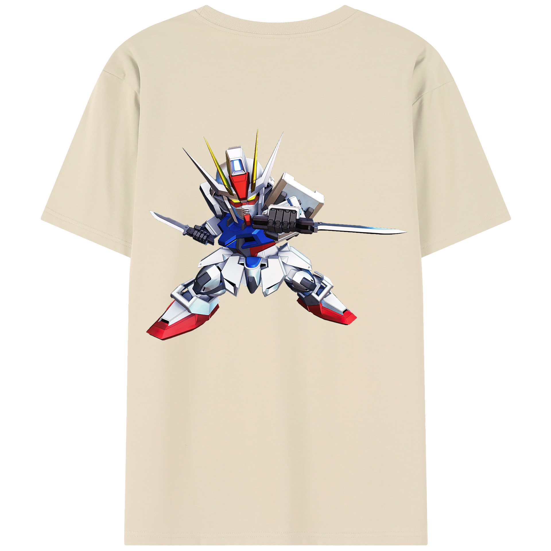 （画像用） 機動戦士ガンダム Mobile Suit Gundam 綿100％半袖Tシャツ（背面プリント）