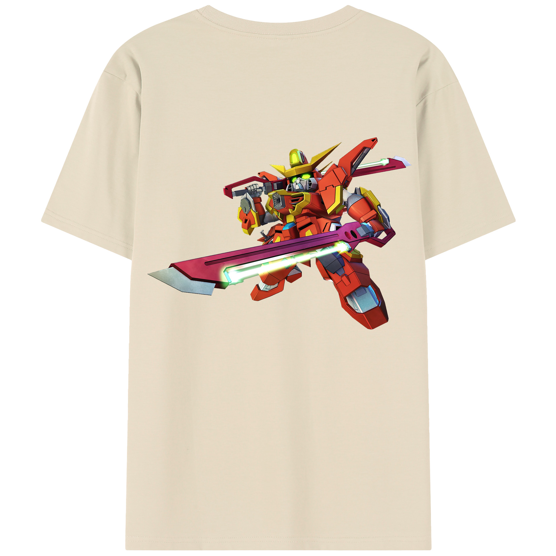 （画像用） 機動戦士ガンダム Mobile Suit Gundam 綿100％半袖Tシャツ（背面プリント）