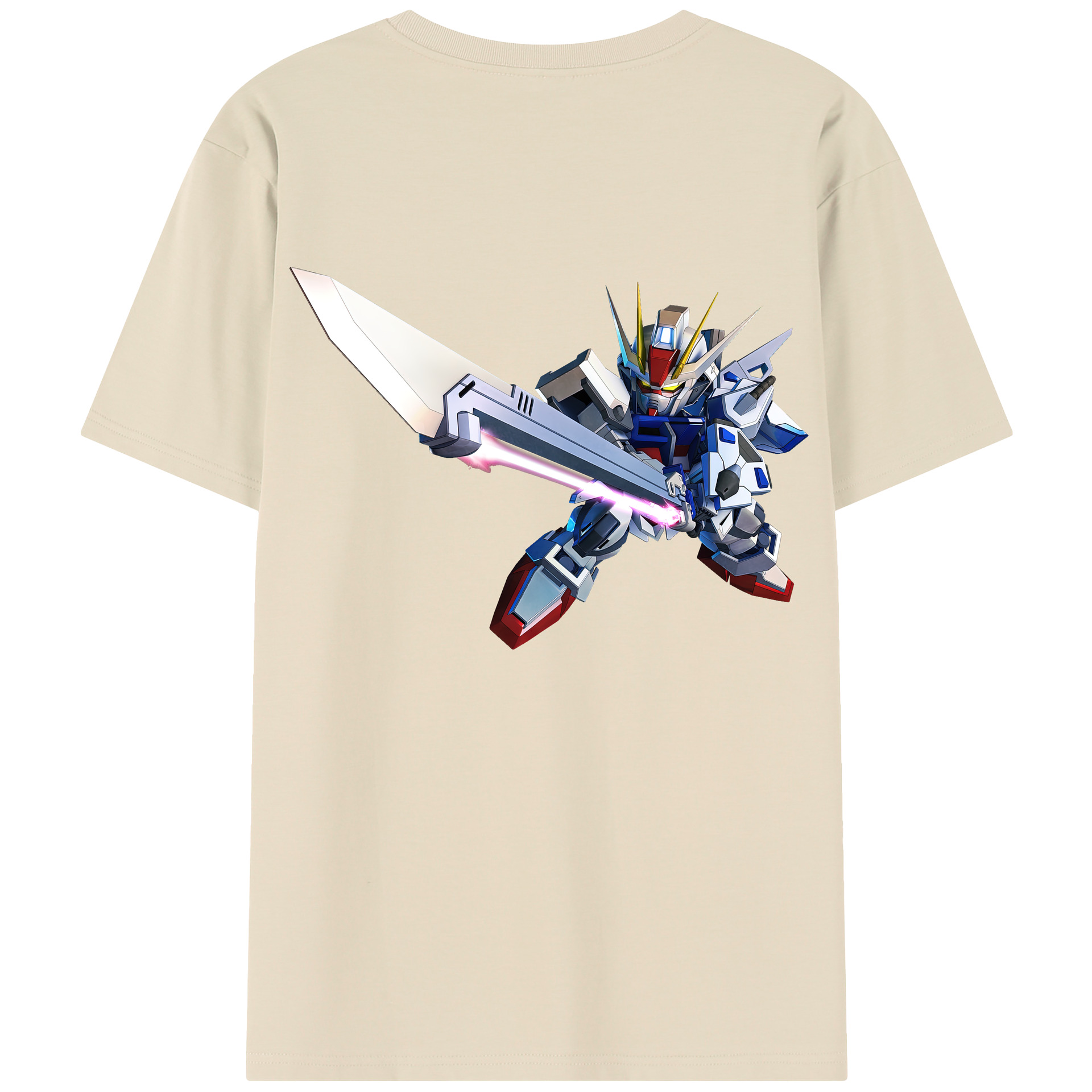 （画像用） 機動戦士ガンダム Mobile Suit Gundam 綿100％半袖Tシャツ（背面プリント）