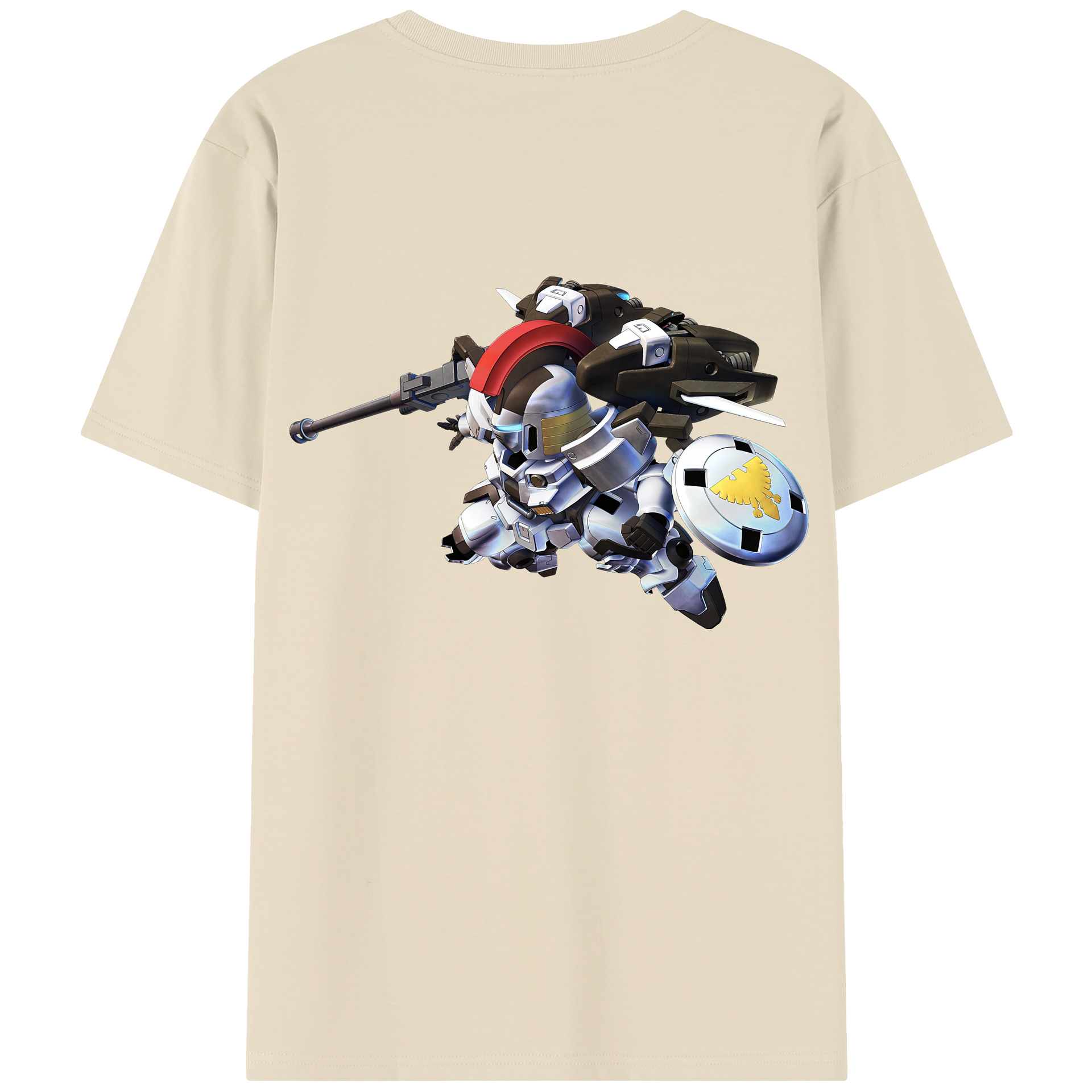 （画像用） 機動戦士ガンダム Mobile Suit Gundam 綿100％半袖Tシャツ（背面プリント）
