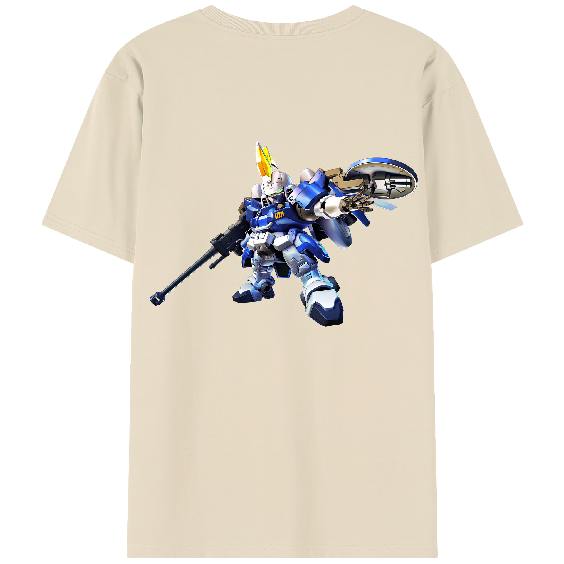 （画像用） 機動戦士ガンダム Mobile Suit Gundam 綿100％半袖Tシャツ（背面プリント）