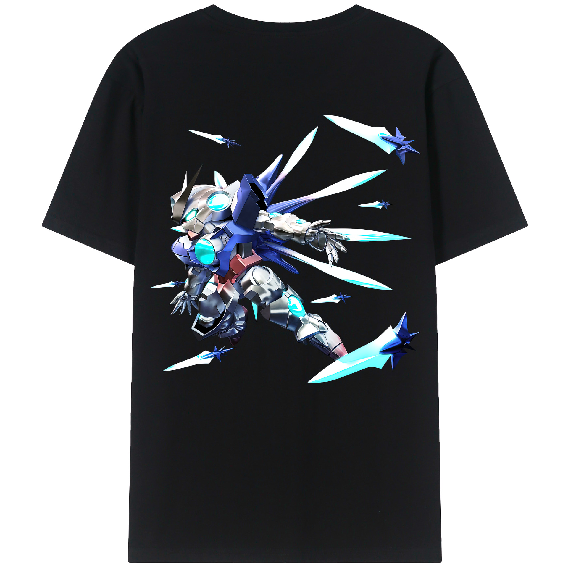 （画像用） 機動戦士ガンダム Mobile Suit Gundam 綿100％半袖Tシャツ（背面プリント）
