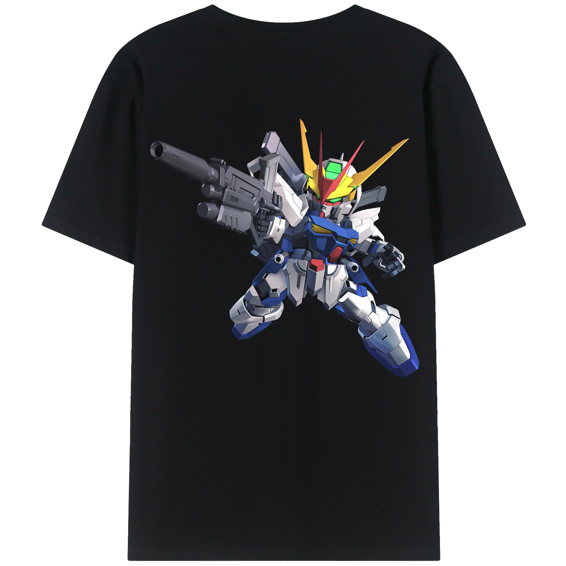 （画像用） 機動戦士ガンダム Mobile Suit Gundam 綿100％半袖Tシャツ（背面プリント）